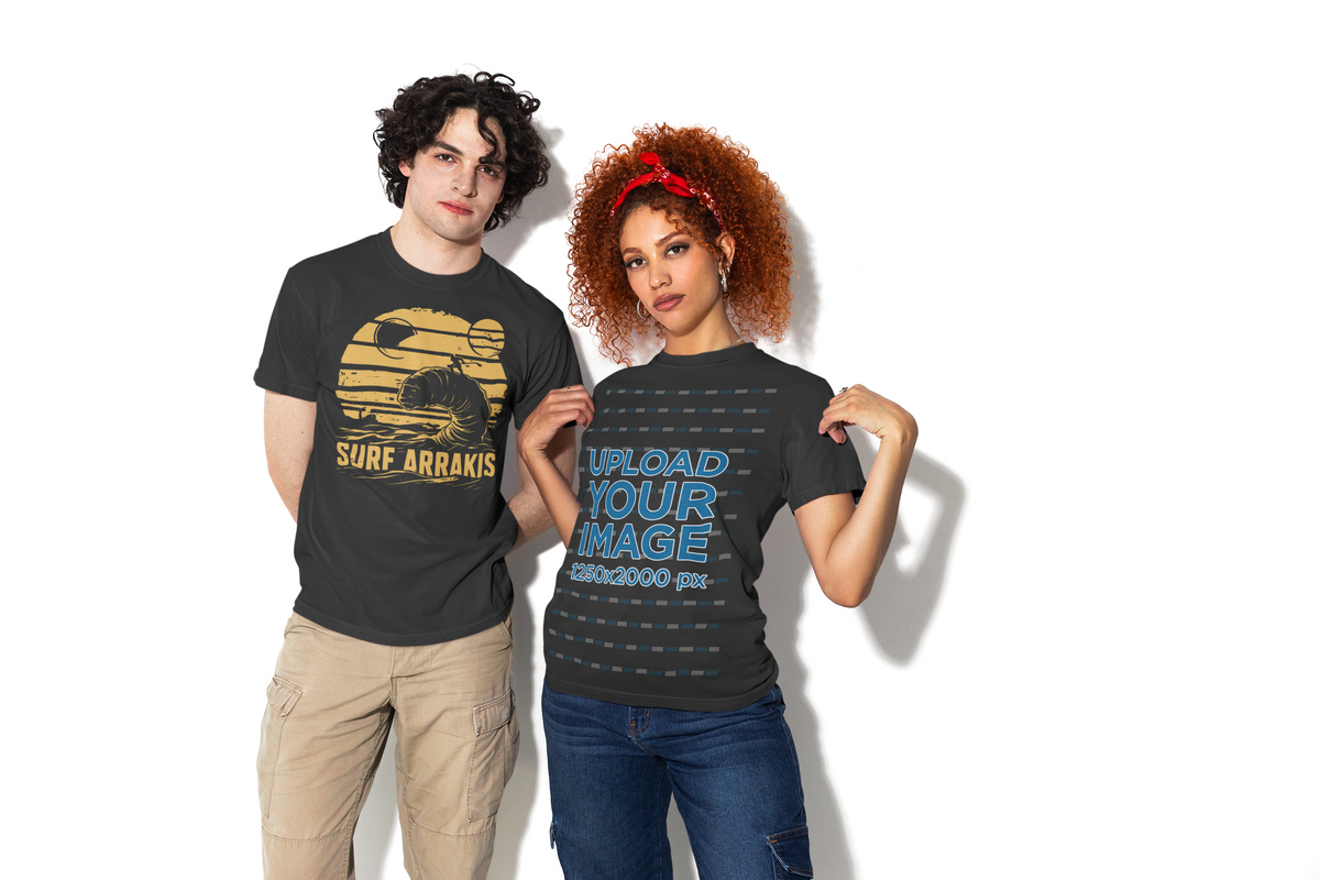 Surf Arrakis Organic T-Shirt | Funny Dune Sci-Fi Sandworm | Geekpsters