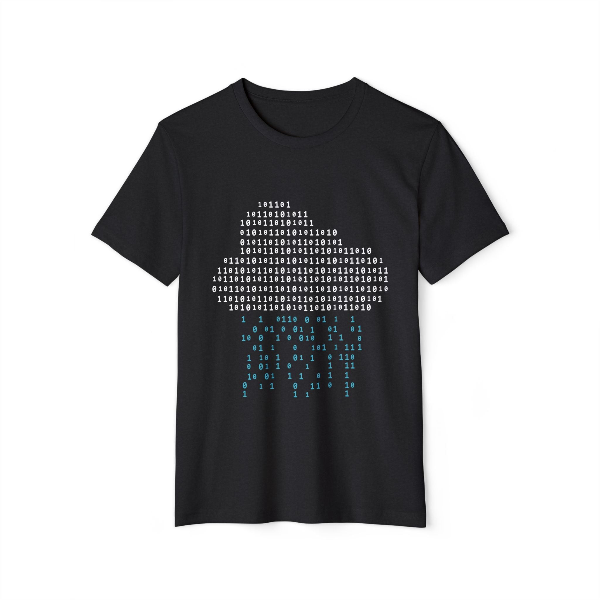 Binary Rain Cloud - Organic Recycled T-Shirt