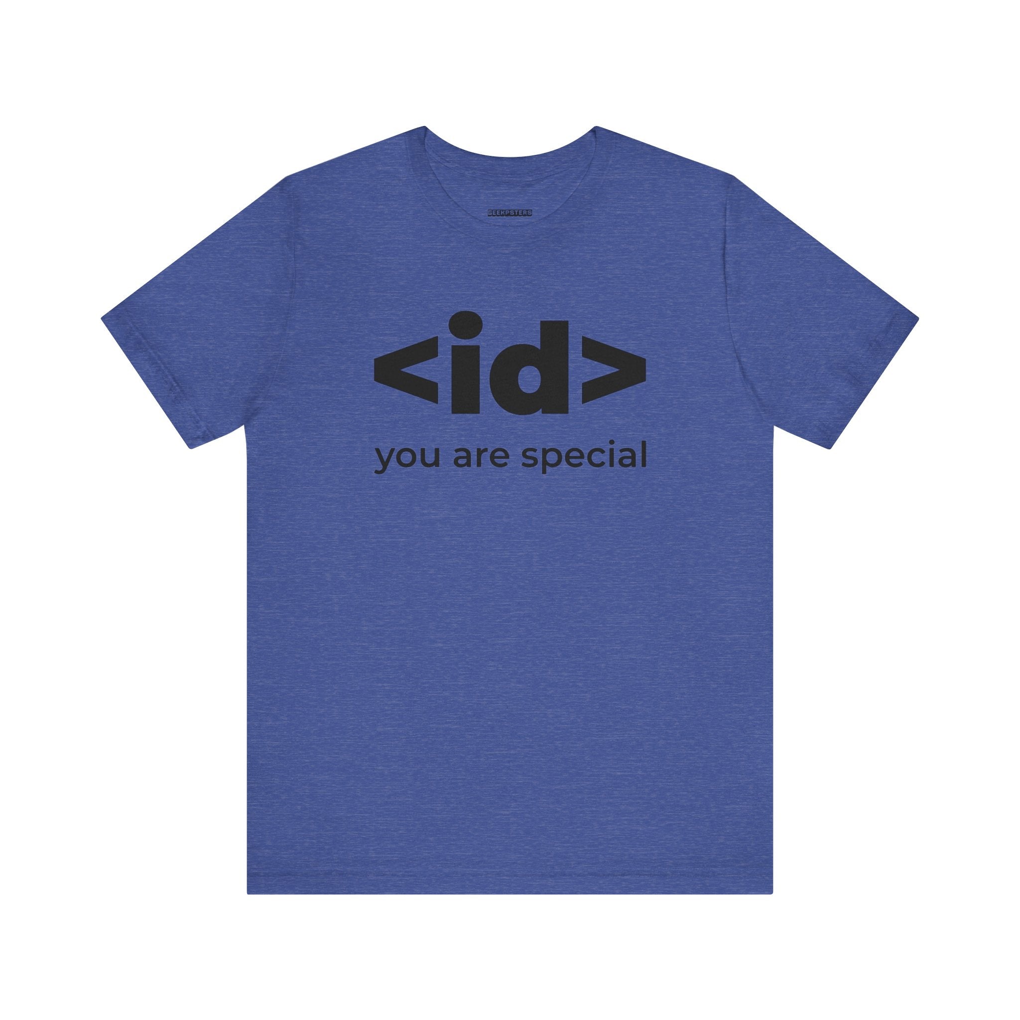 You Are Special T-Shirt in blue with "I Was Born Genius, you are special" printed in black text on the front.