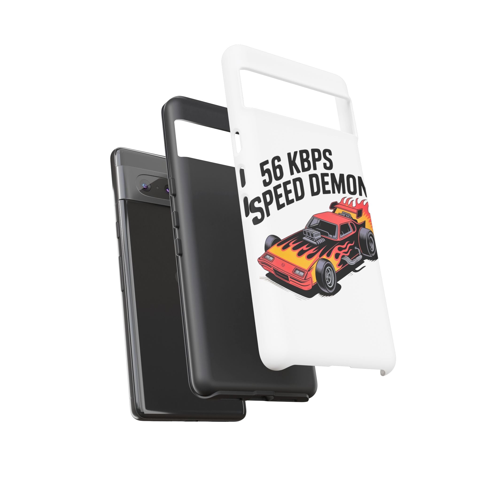 56 Kbps Speed Demon Black- Impact-Resistant Phone Case