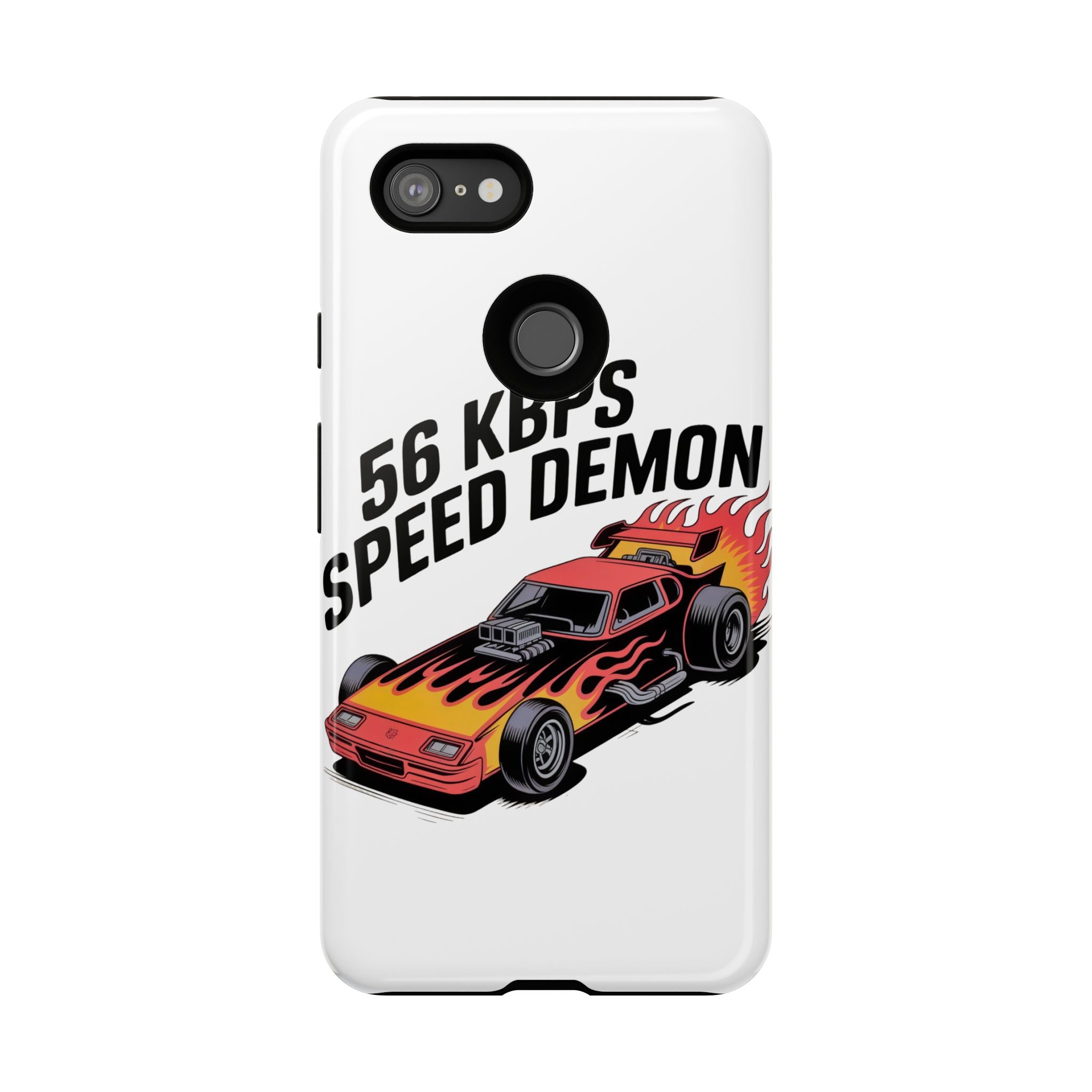 56 Kbps Speed Demon Black- Impact-Resistant Phone Case