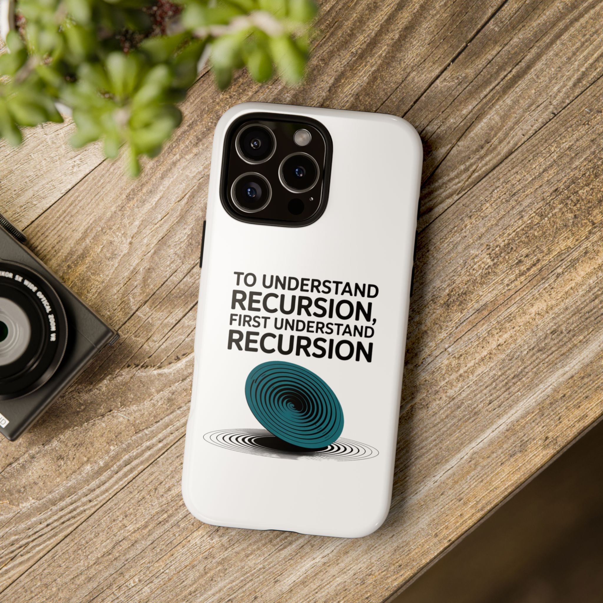 Recursion Black- Impact-Resistant Phone Case