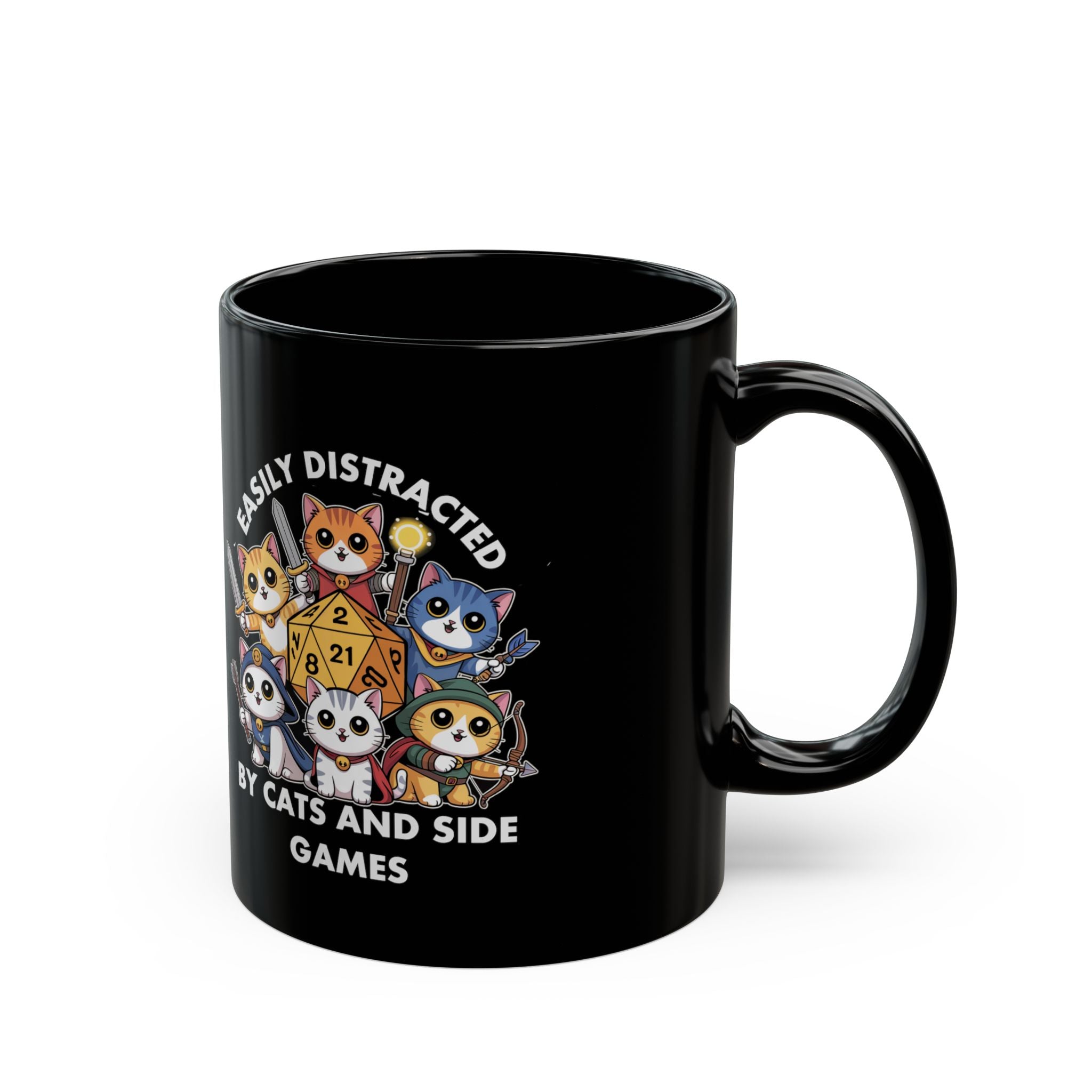 Easily Distracted By Cats and Side Games Mug