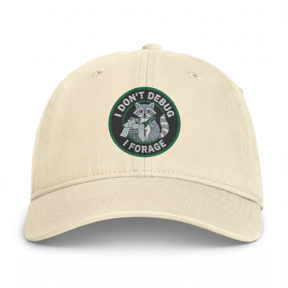I Don't Debug, I Forage Raccoon Cap