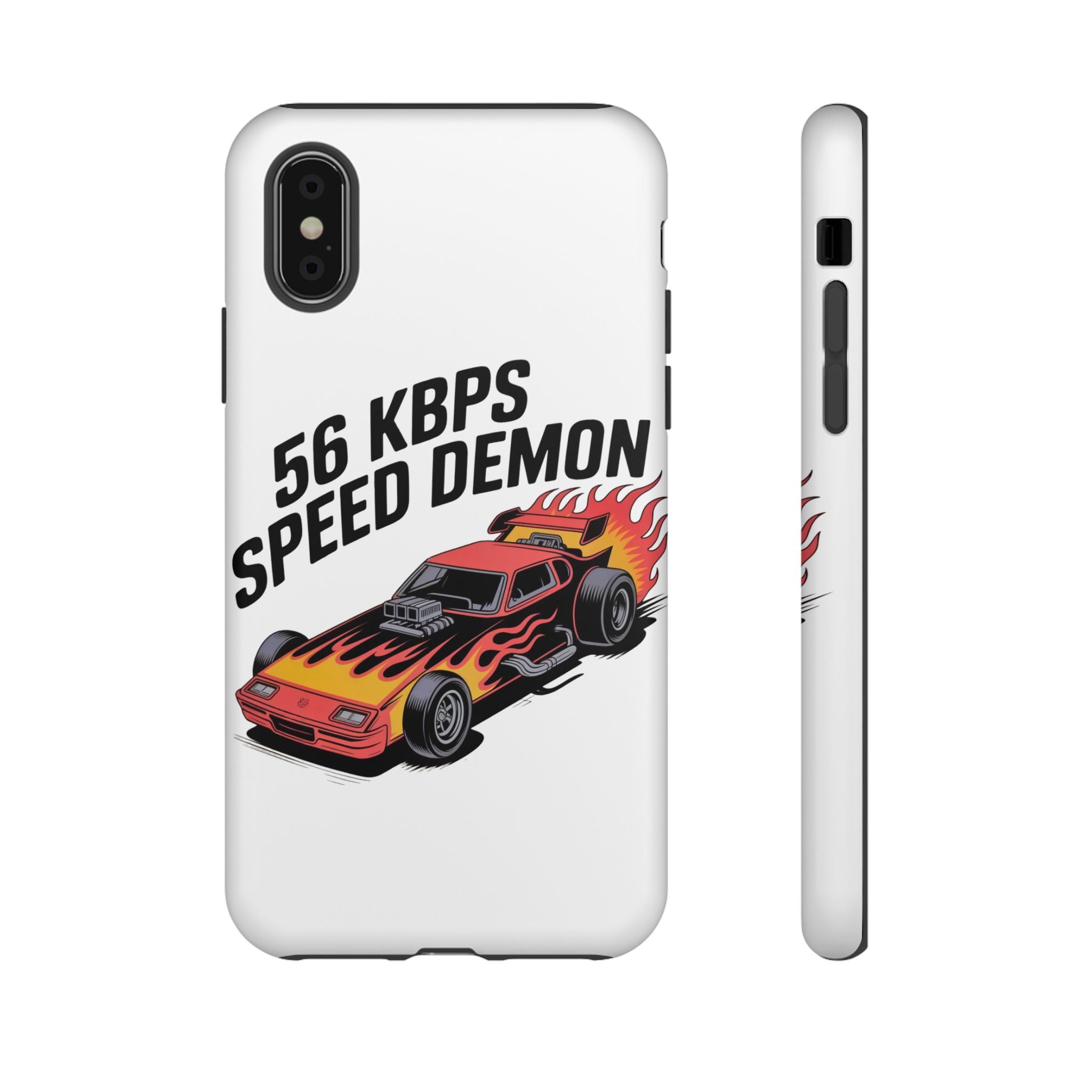 56 Kbps Speed Demon Black- Impact-Resistant Phone Case