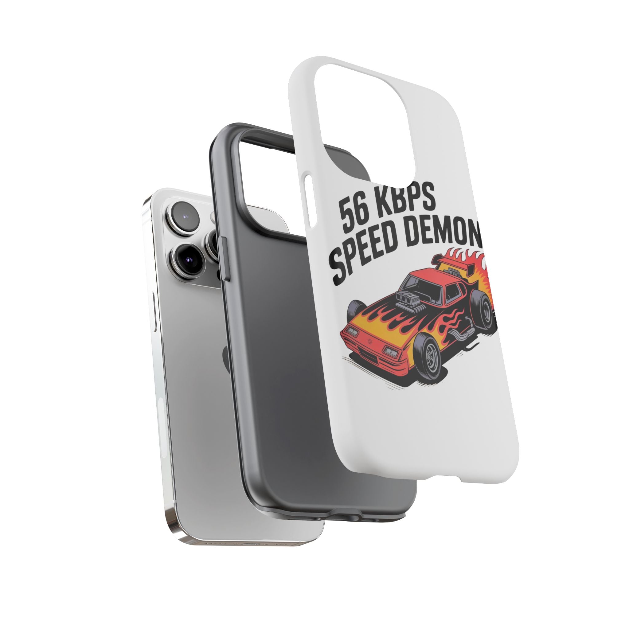 56 Kbps Speed Demon Black- Impact-Resistant Phone Case