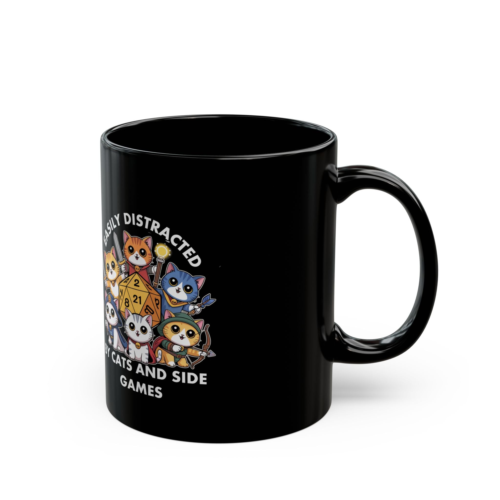 EASILY DISTRACTED - Black Mug