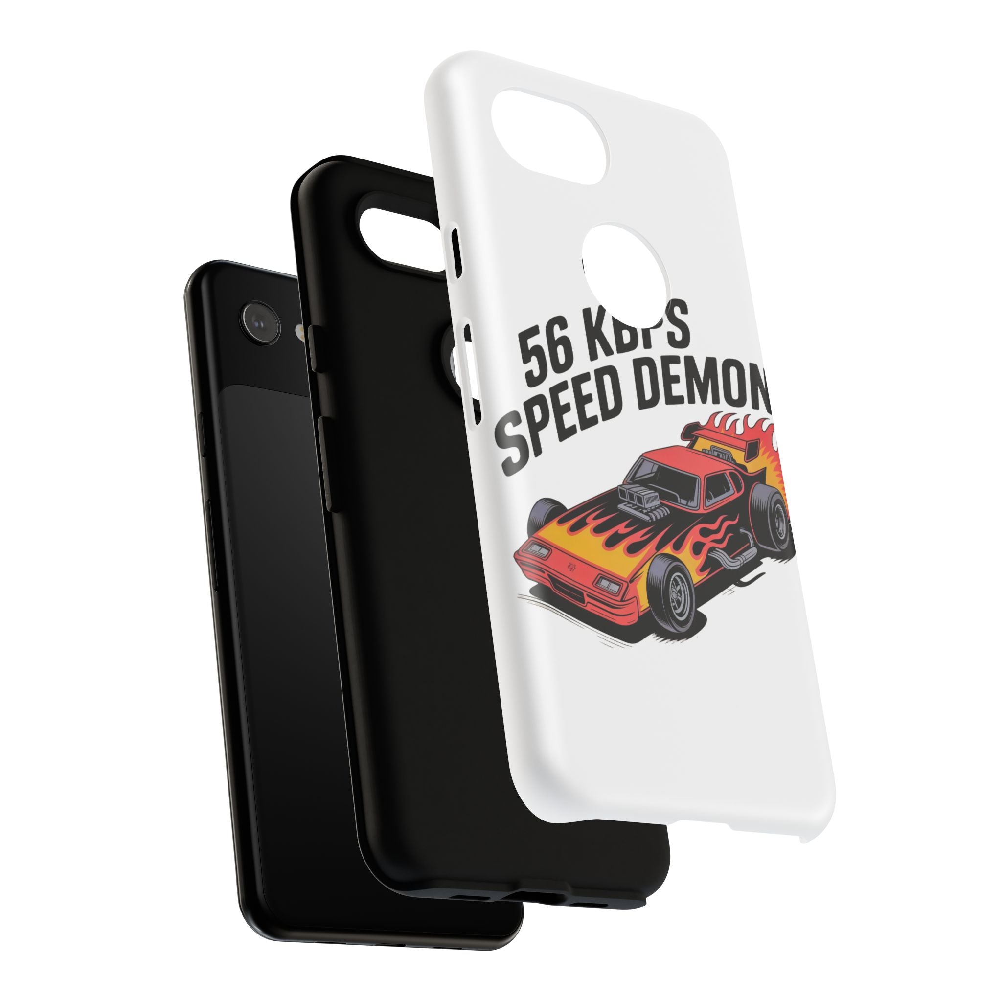 56 Kbps Speed Demon Black- Impact-Resistant Phone Case