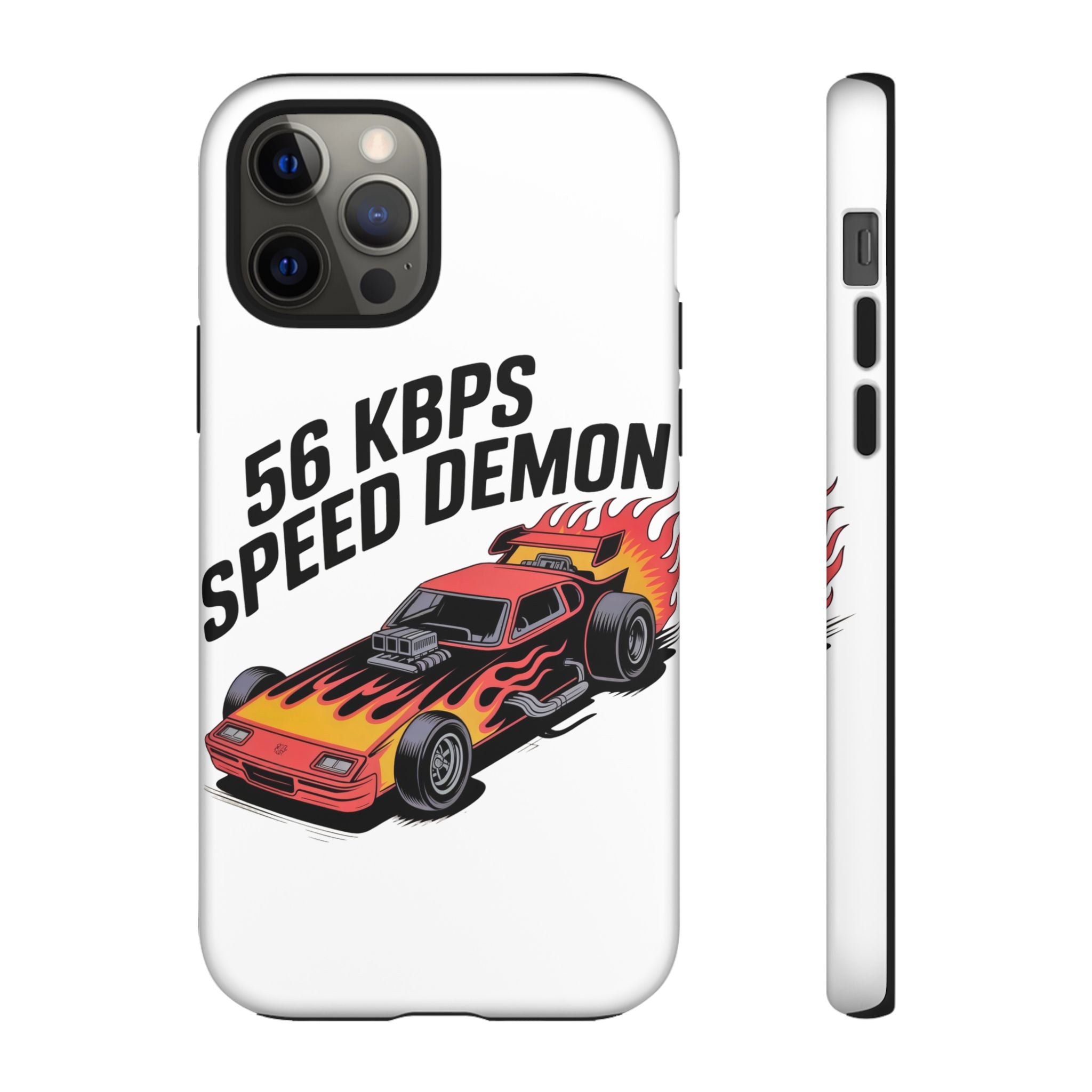56 Kbps Speed Demon Black- Impact-Resistant Phone Case