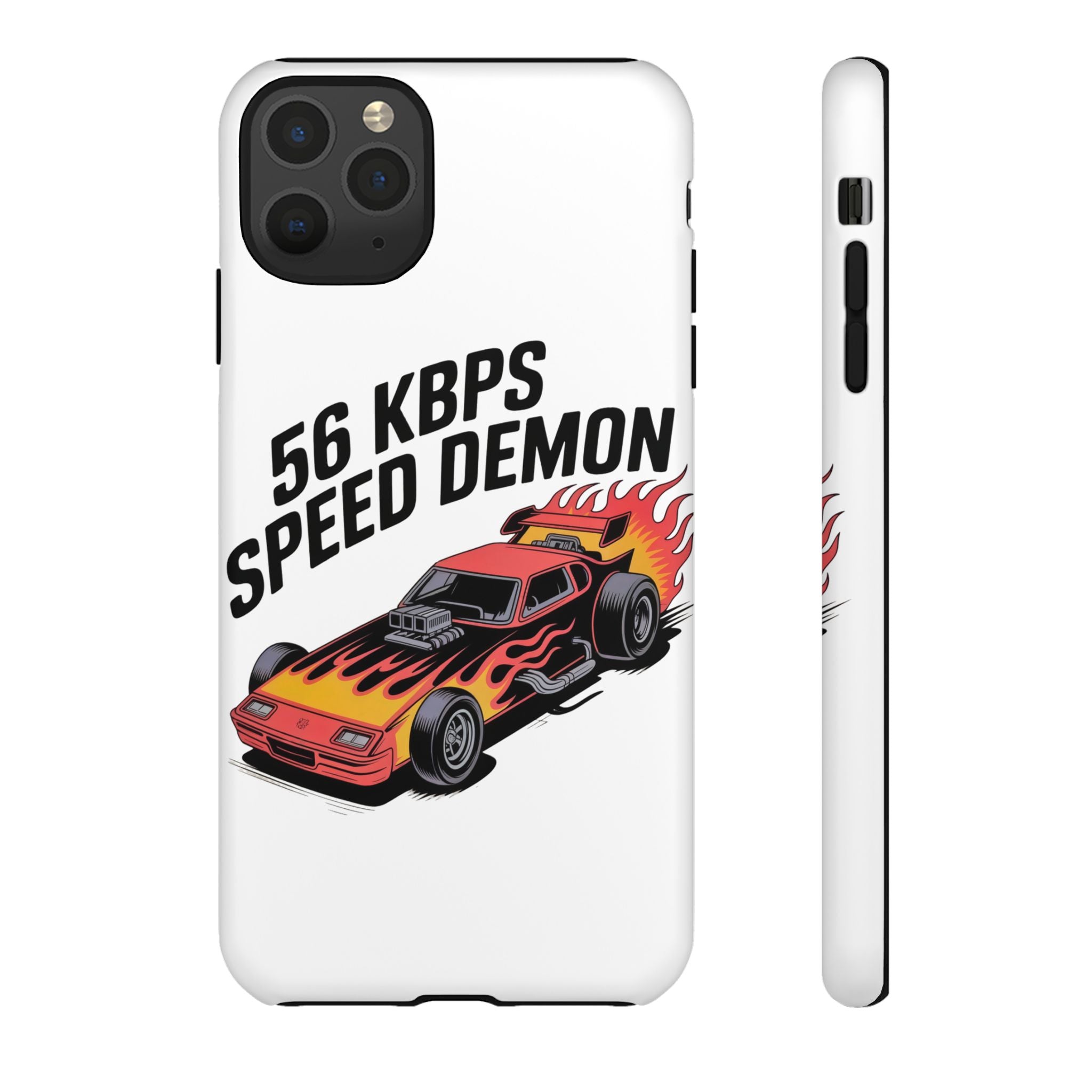 56 Kbps Speed Demon Black- Impact-Resistant Phone Case