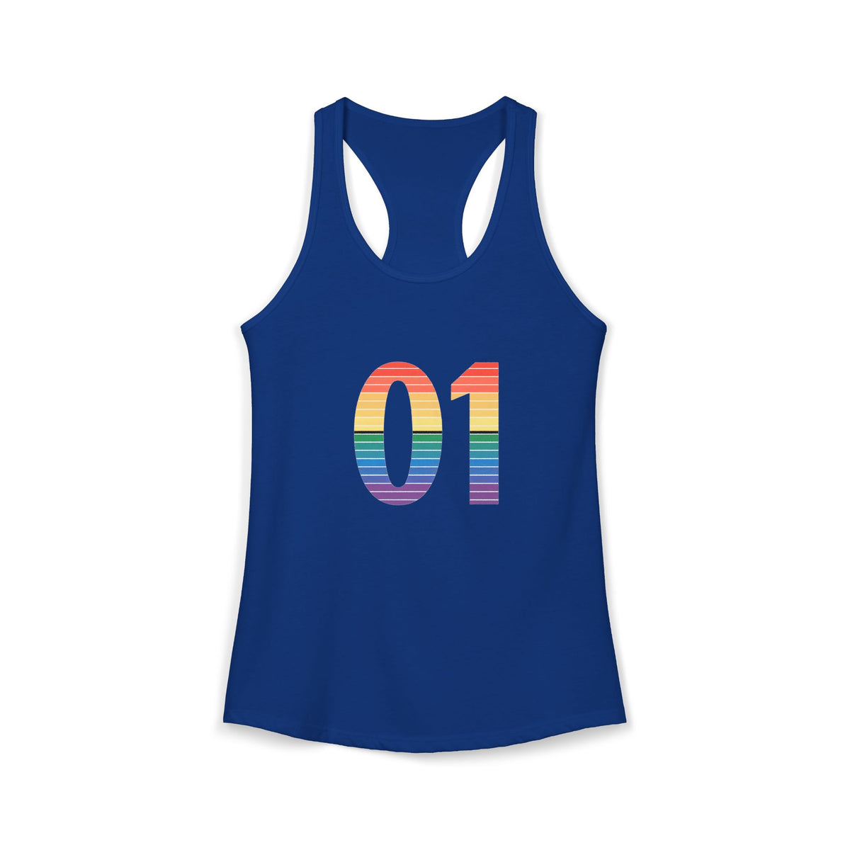 01 Rainbow Binary Racerback Tank
