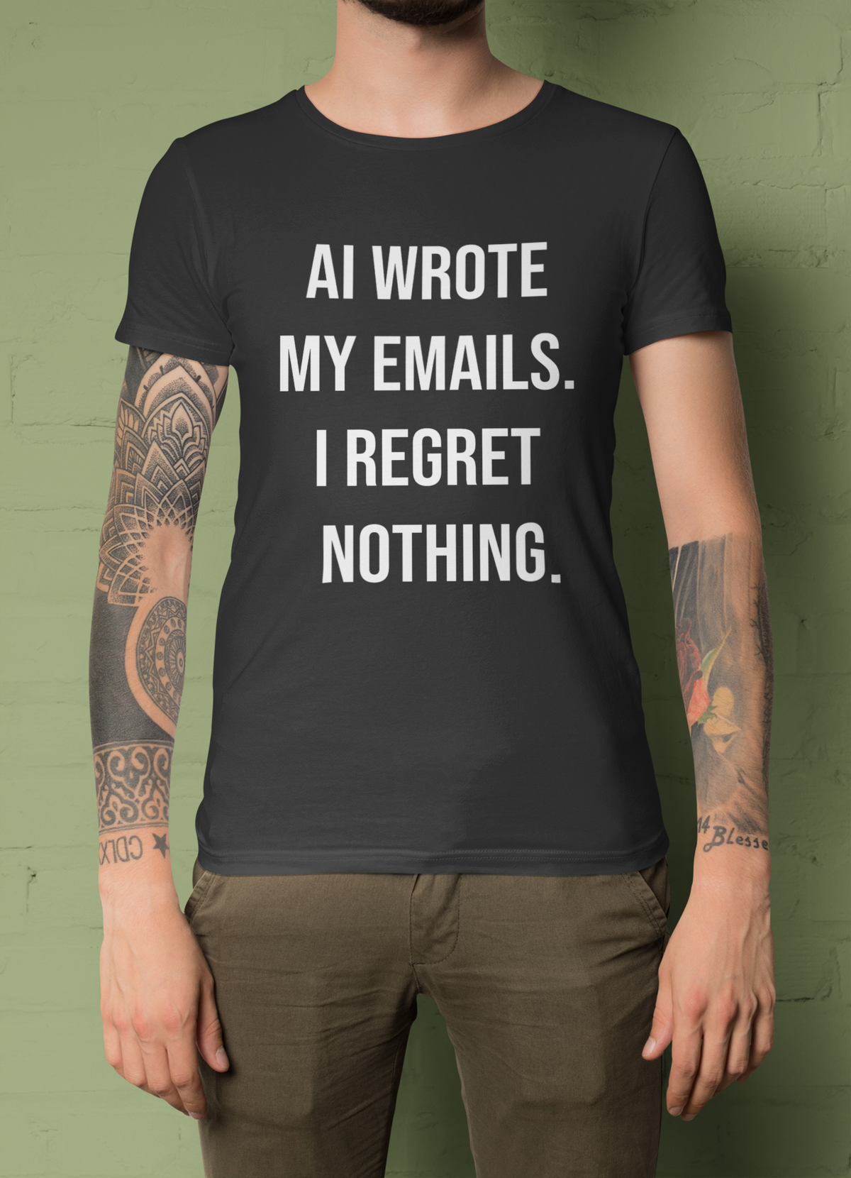 AI Wrote My Emails Oversized Tee | AI Humor | Geekpsters