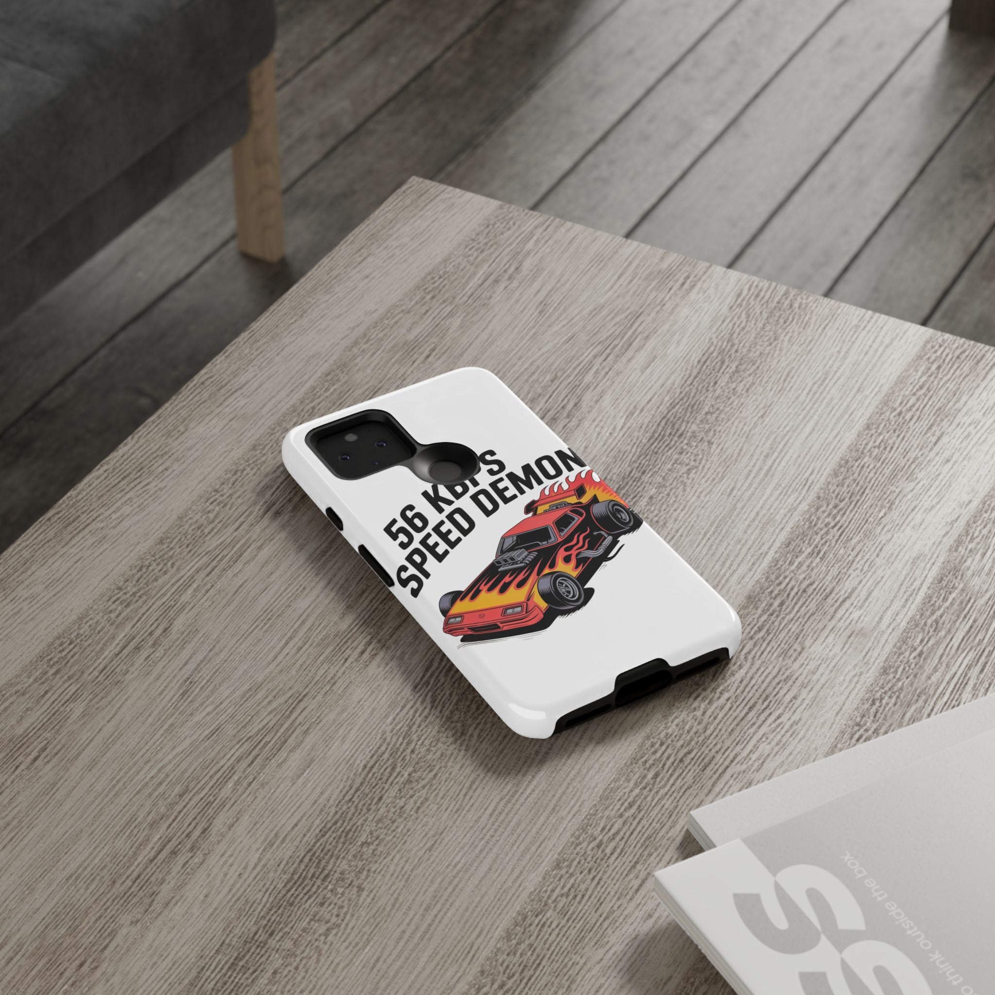 56 Kbps Speed Demon Black- Impact-Resistant Phone Case