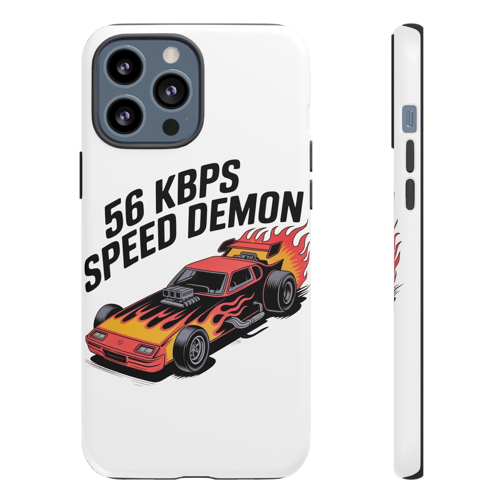 56 Kbps Speed Demon Black- Impact-Resistant Phone Case