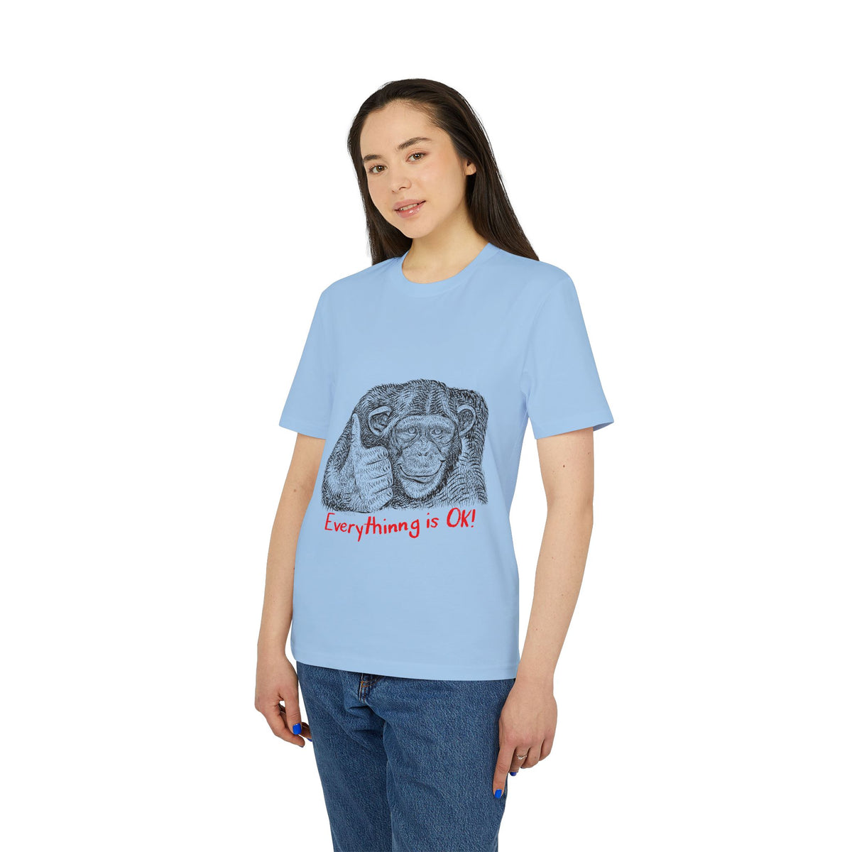 Everything Is OK Monkey Organic Tee