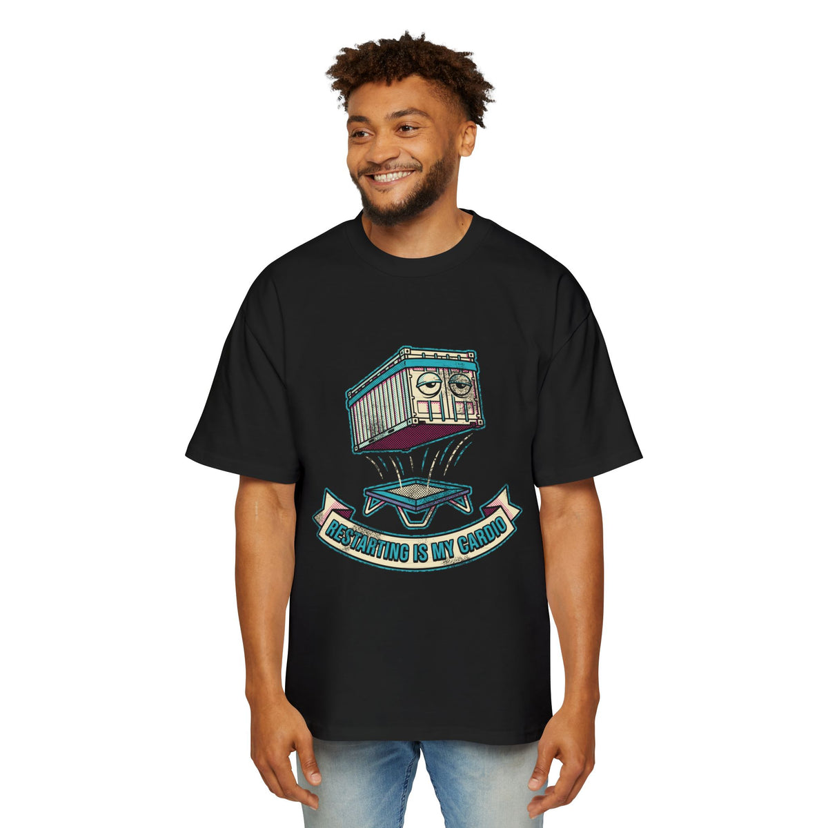 Restarting Is My Cardio Oversized Tee