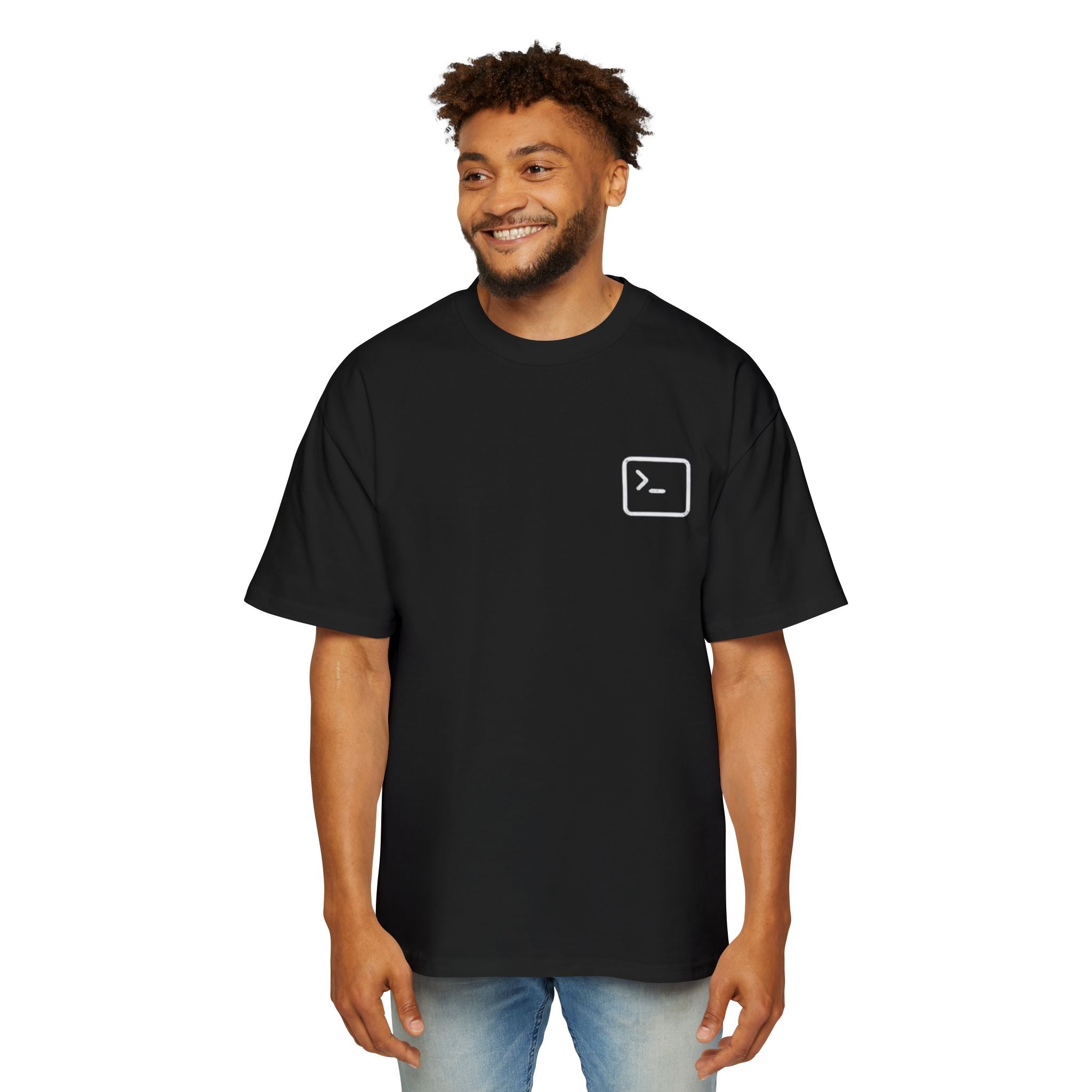 Linux terminal White - Heavy Oversized Tee