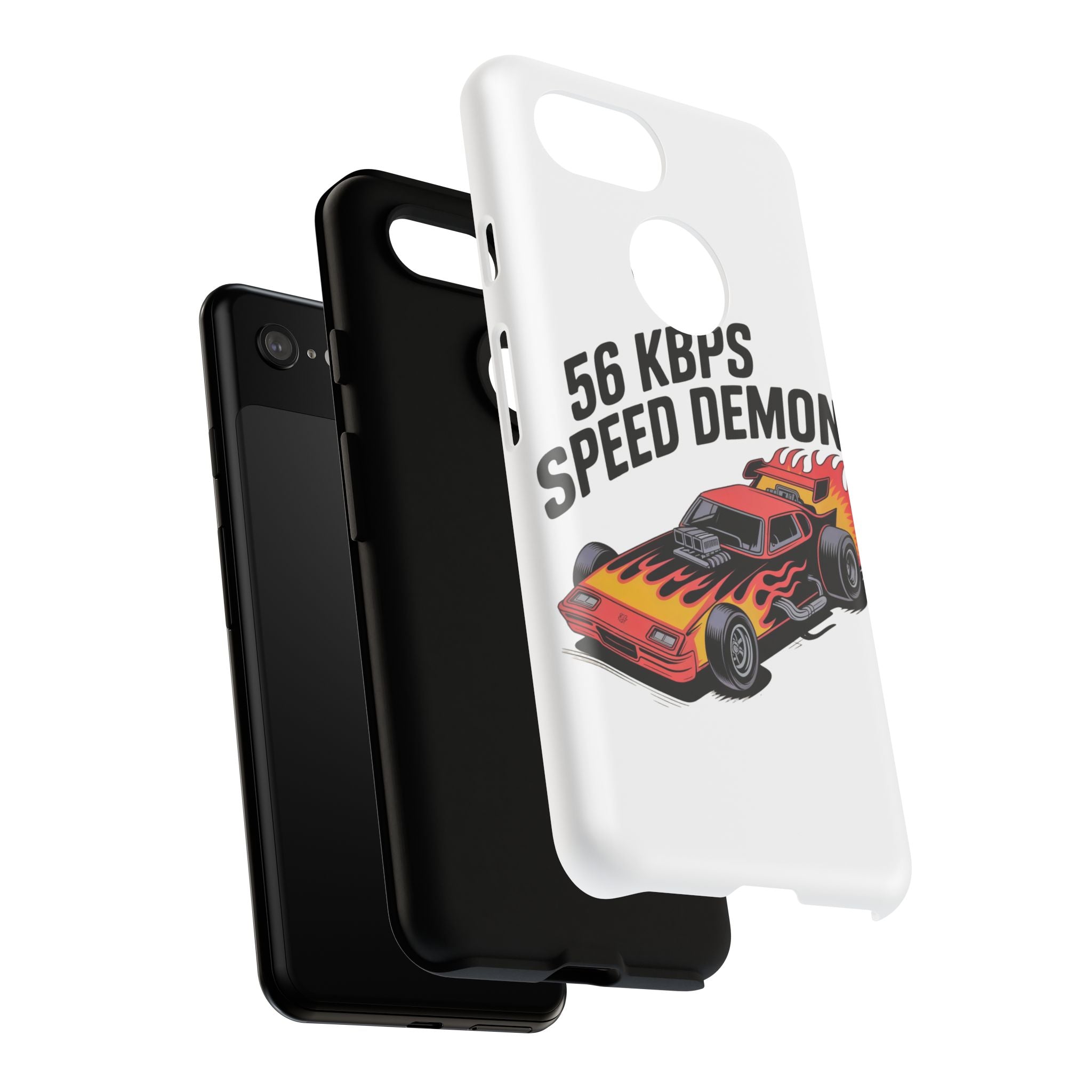 56 Kbps Speed Demon Black- Impact-Resistant Phone Case