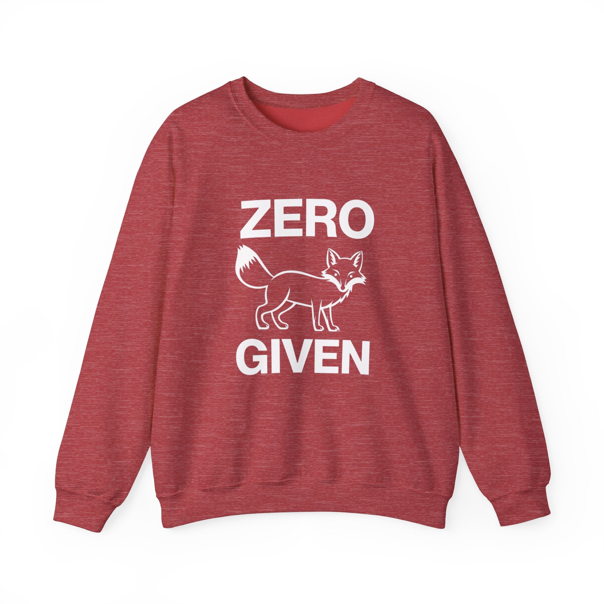 The Zero Fox Given - Sweatshirt is ideal for chilly weather, showcasing a fun fox design with "Zero Fox Given" prominently displayed in bold white text.