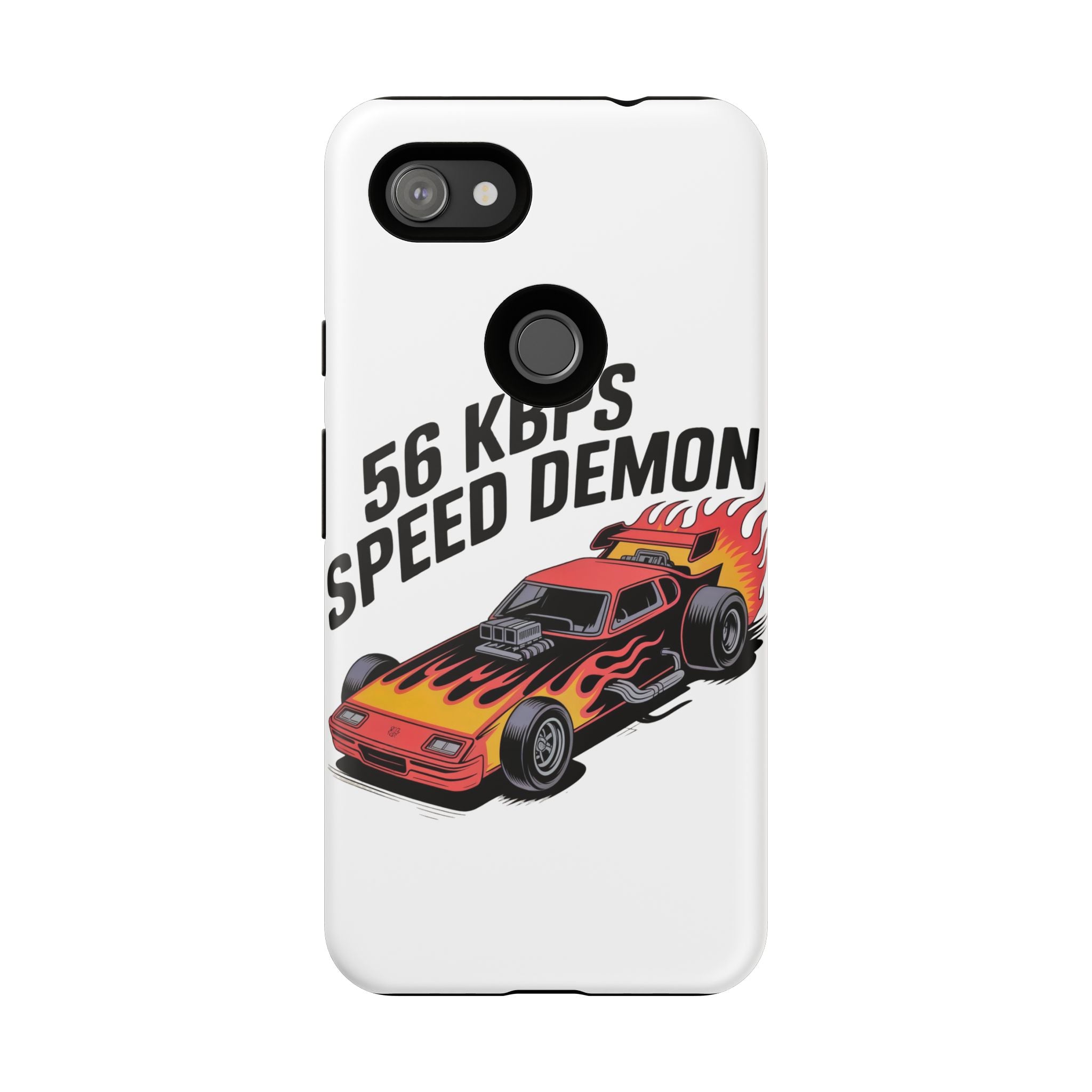 56 Kbps Speed Demon Black- Impact-Resistant Phone Case