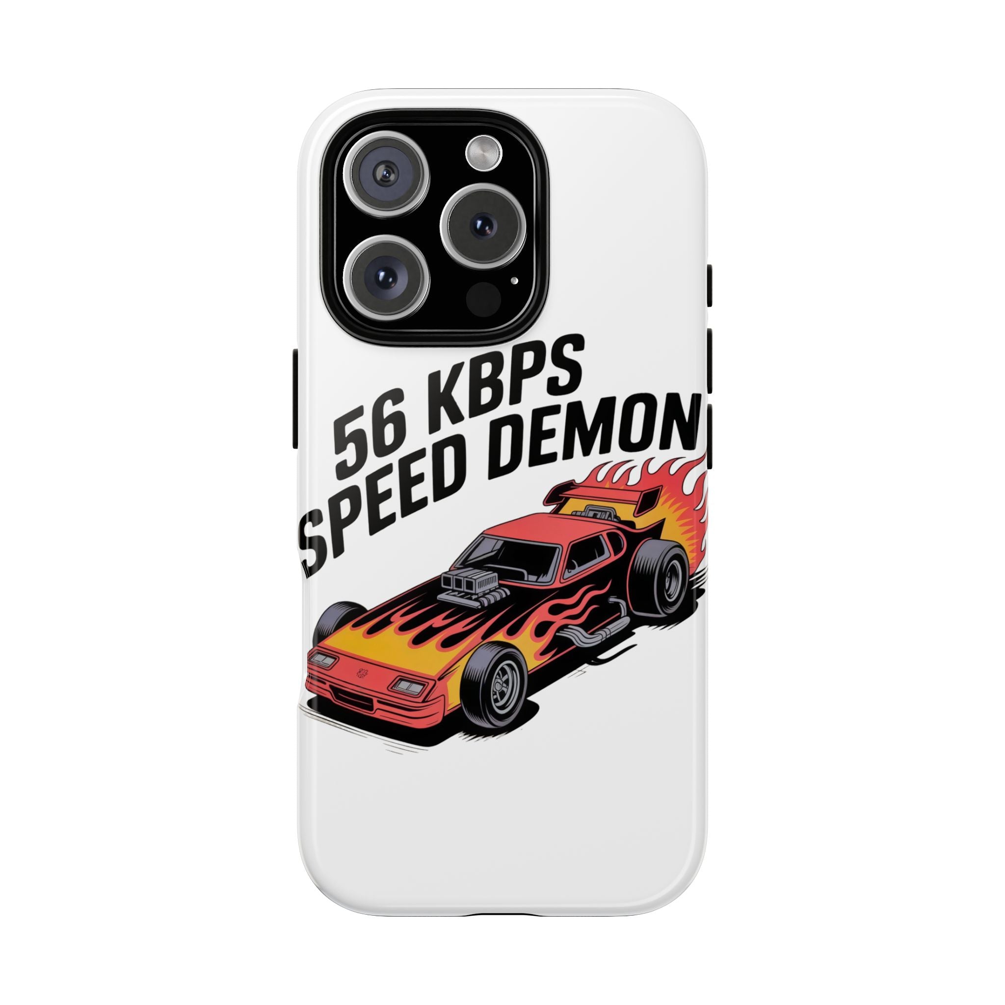 56 Kbps Speed Demon Black- Impact-Resistant Phone Case