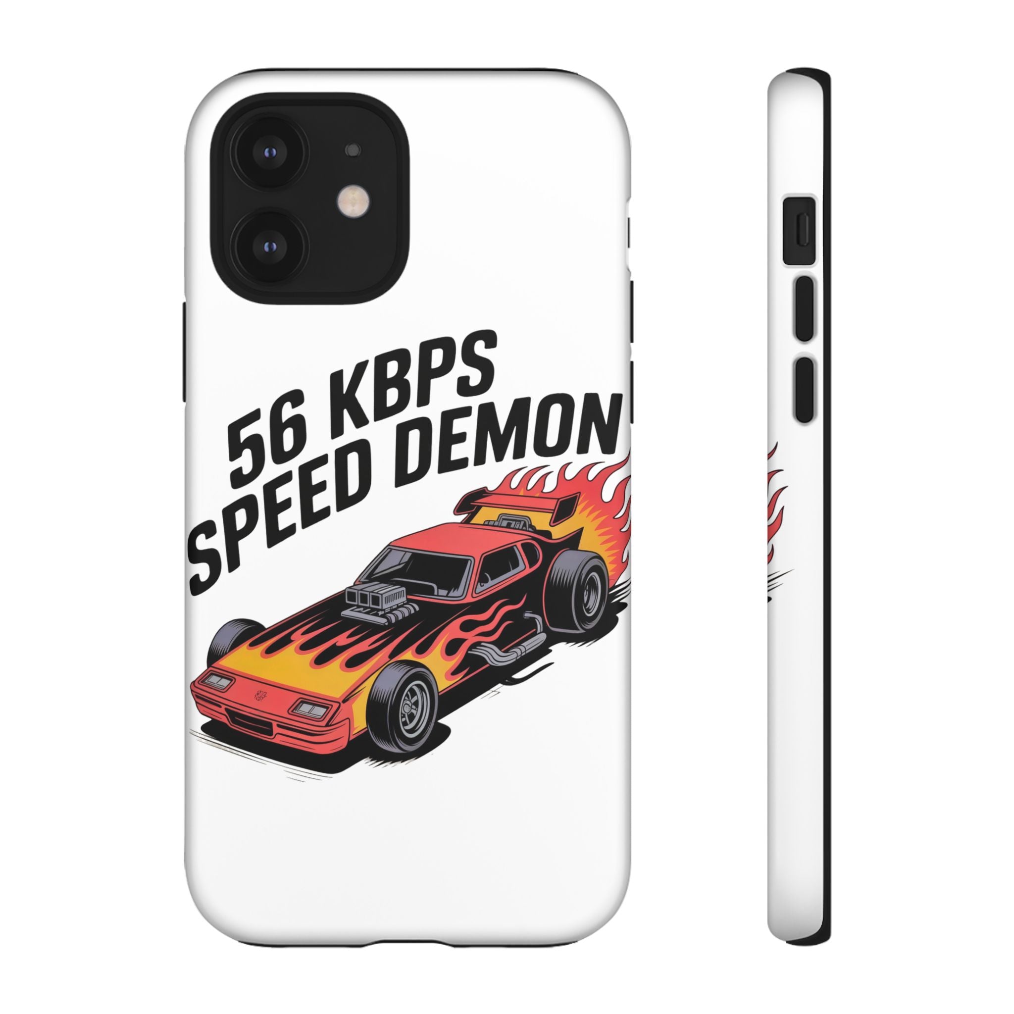 56 Kbps Speed Demon Black- Impact-Resistant Phone Case