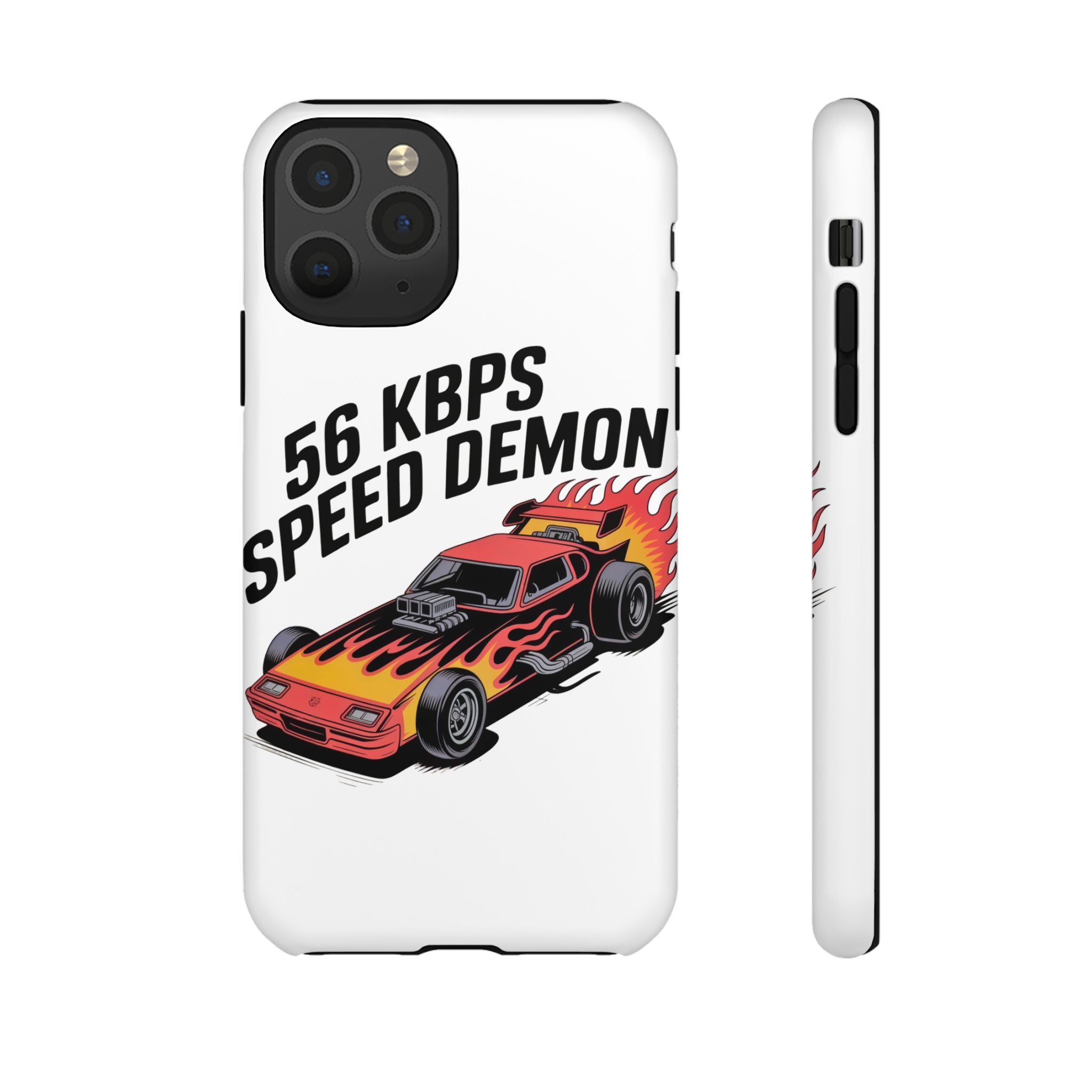 56 Kbps Speed Demon Black- Impact-Resistant Phone Case