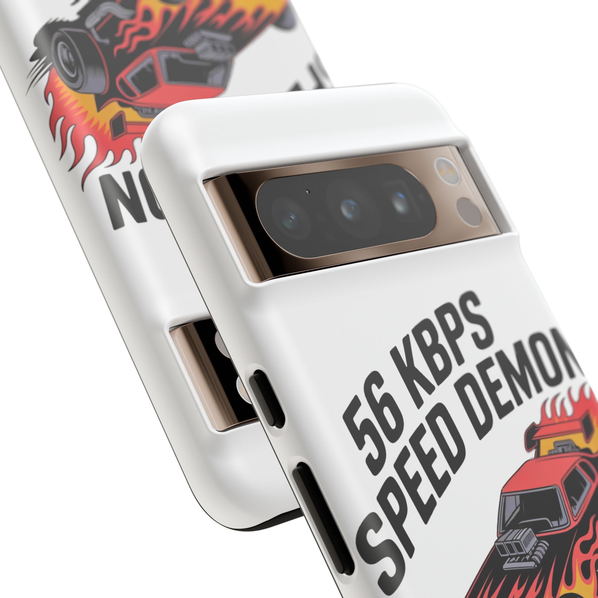 56 Kbps Speed Demon Black- Impact-Resistant Phone Case
