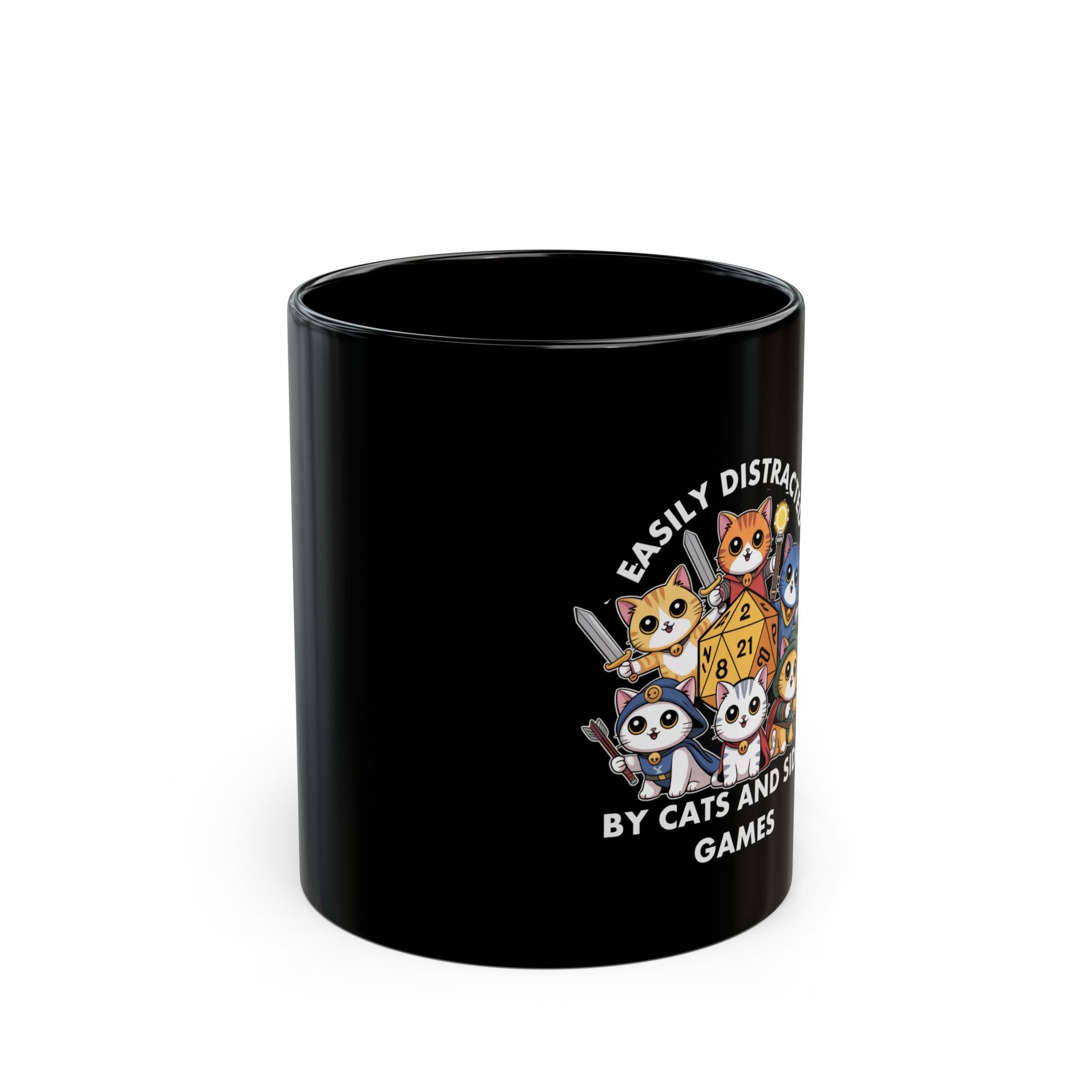 EASILY DISTRACTED - Black Mug