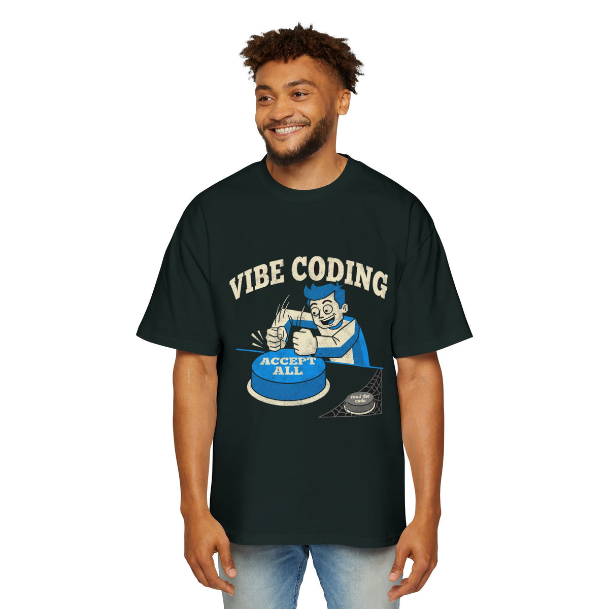 Vibe Coding Accept All Oversized Tee