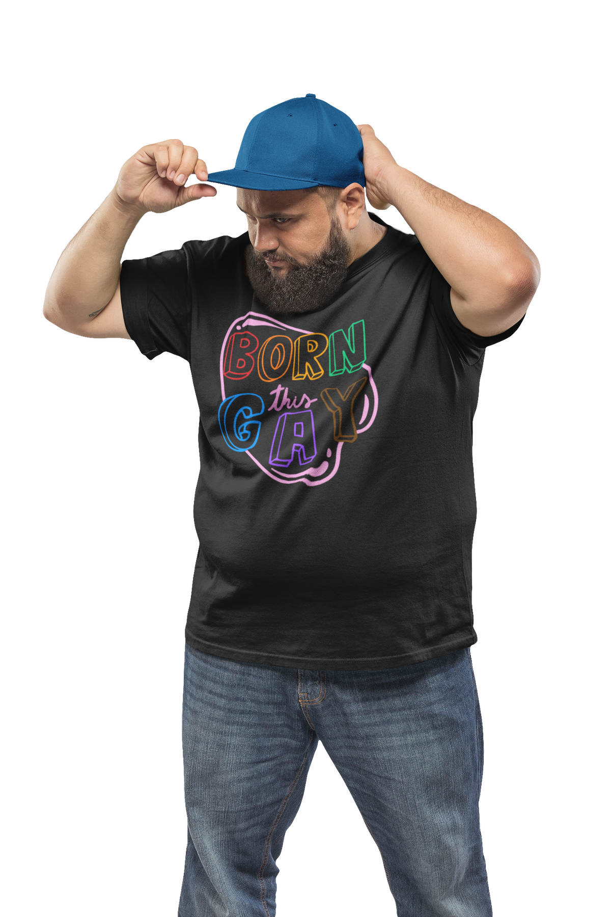 Born This Gay T-Shirt | Funny Gay Pride Graphic Tee | LGBTQ+ Gift | Geekpsters
