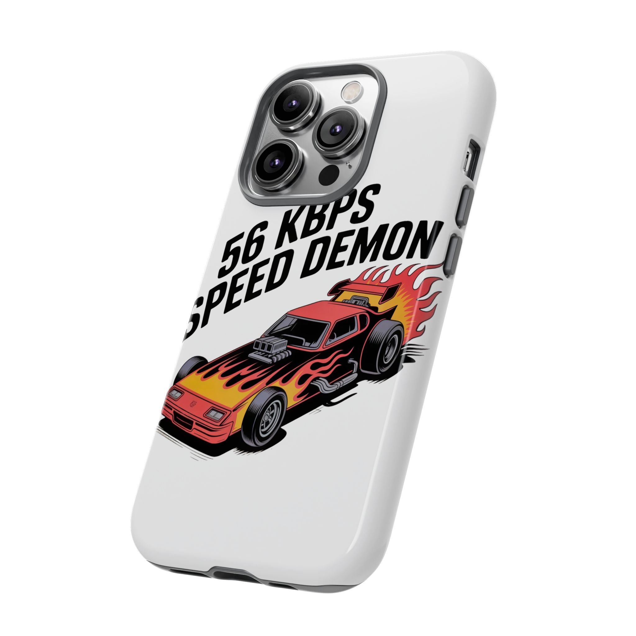 56 Kbps Speed Demon Black- Impact-Resistant Phone Case