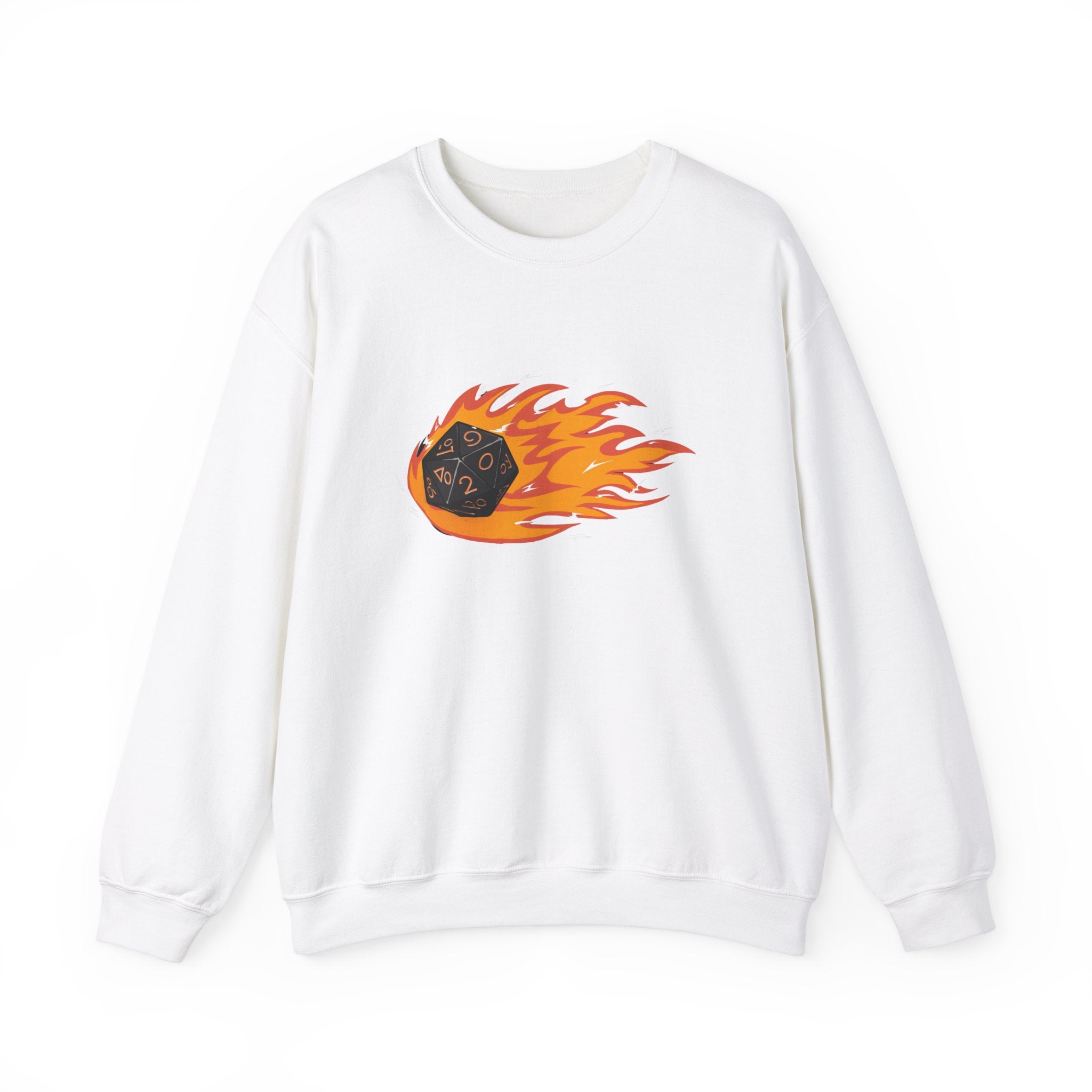Polyhedral Dice On Fire - Sweatshirt