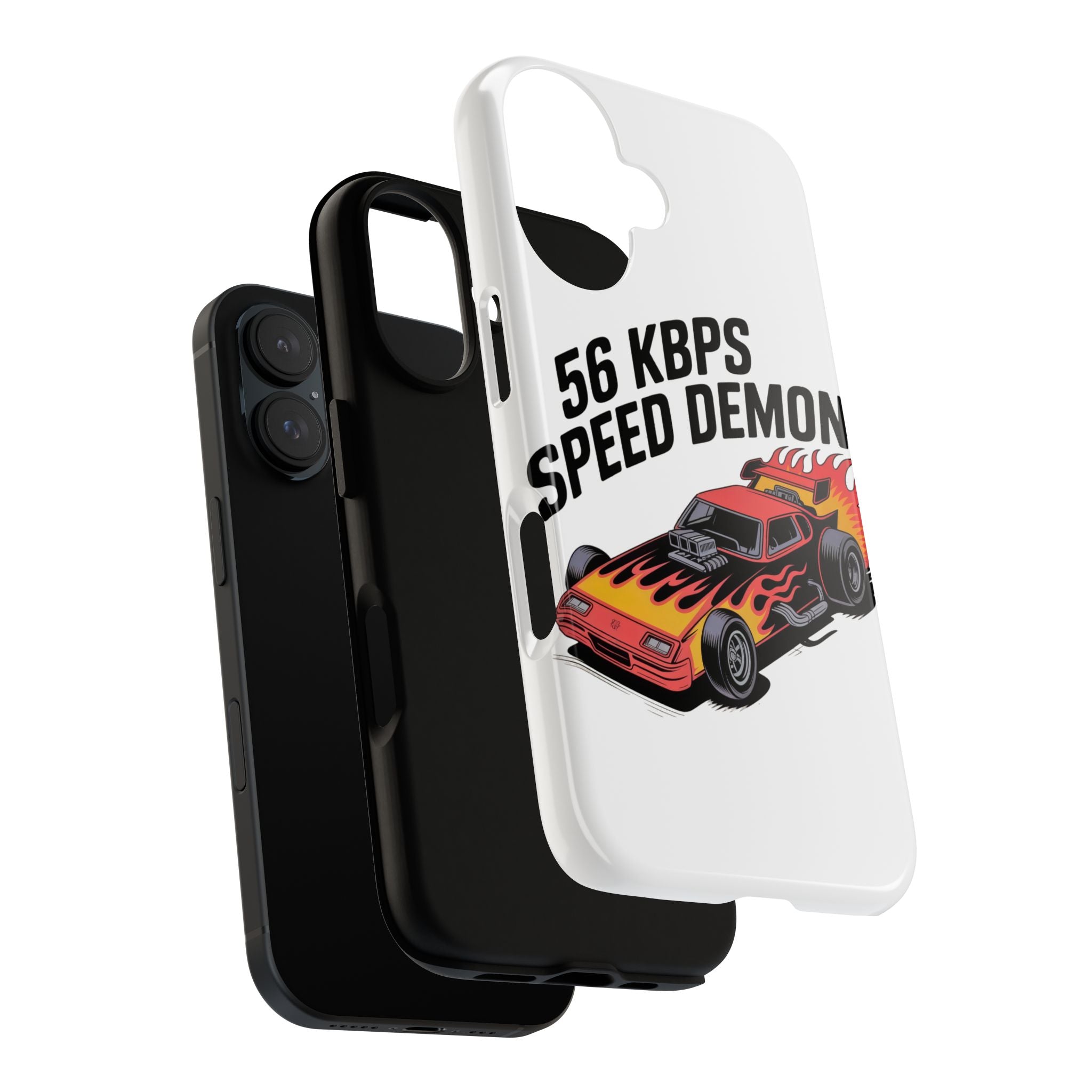 56 Kbps Speed Demon Black- Impact-Resistant Phone Case