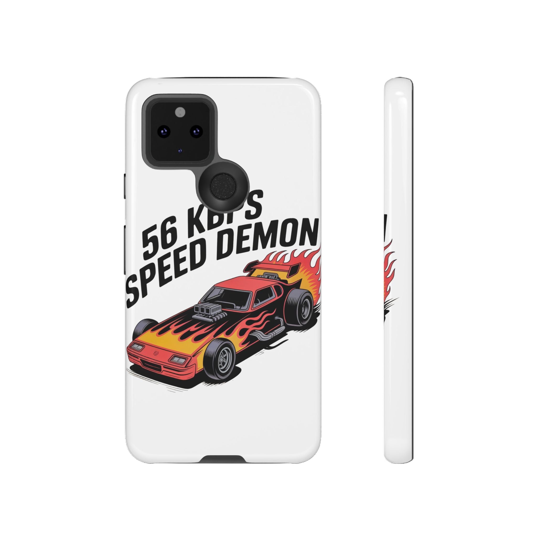 56 Kbps Speed Demon Black- Impact-Resistant Phone Case