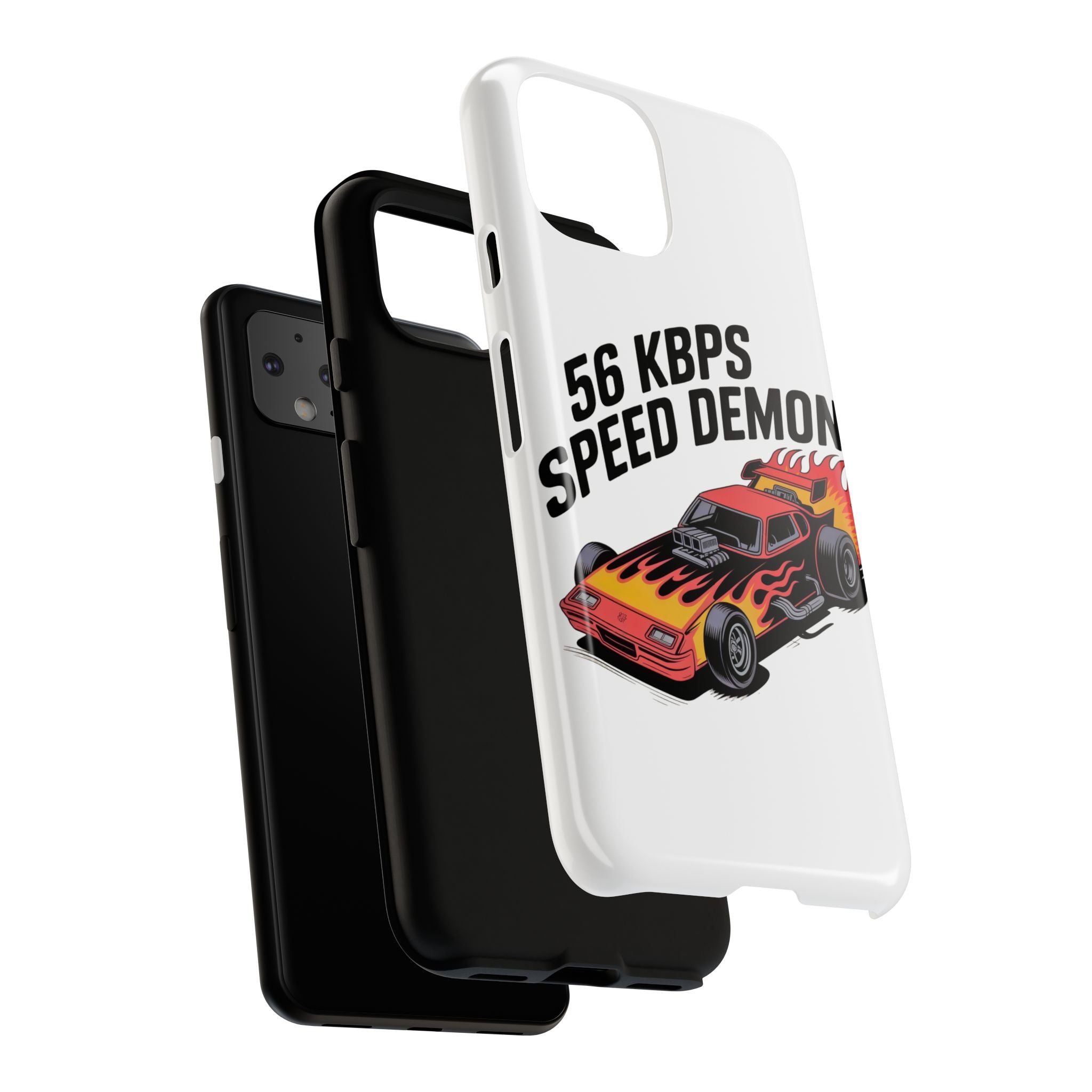 56 Kbps Speed Demon Black- Impact-Resistant Phone Case