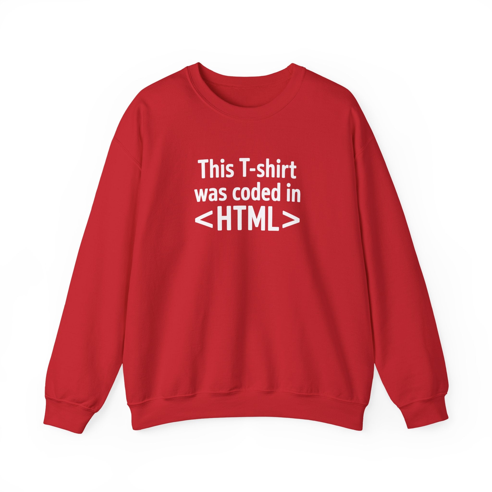 This t-shirt was coded in HTML White - Sweatshirt