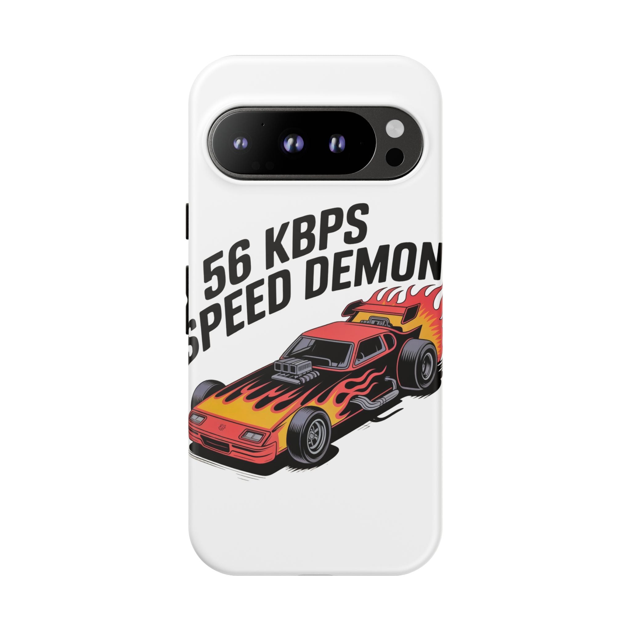 56 Kbps Speed Demon Black- Impact-Resistant Phone Case