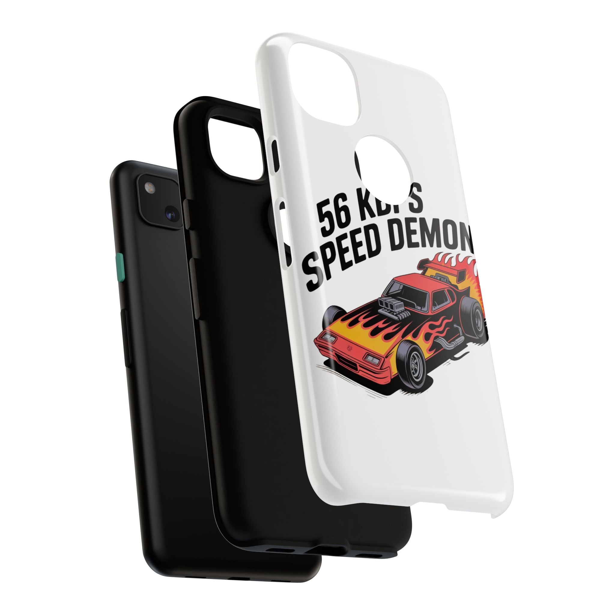 56 Kbps Speed Demon Black- Impact-Resistant Phone Case