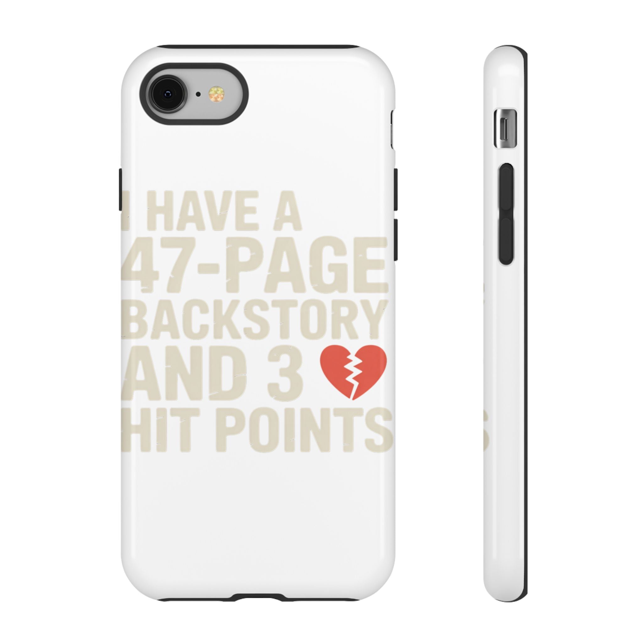 47-Page Backstory 3 Hit Points Phone Case | Geekpsters