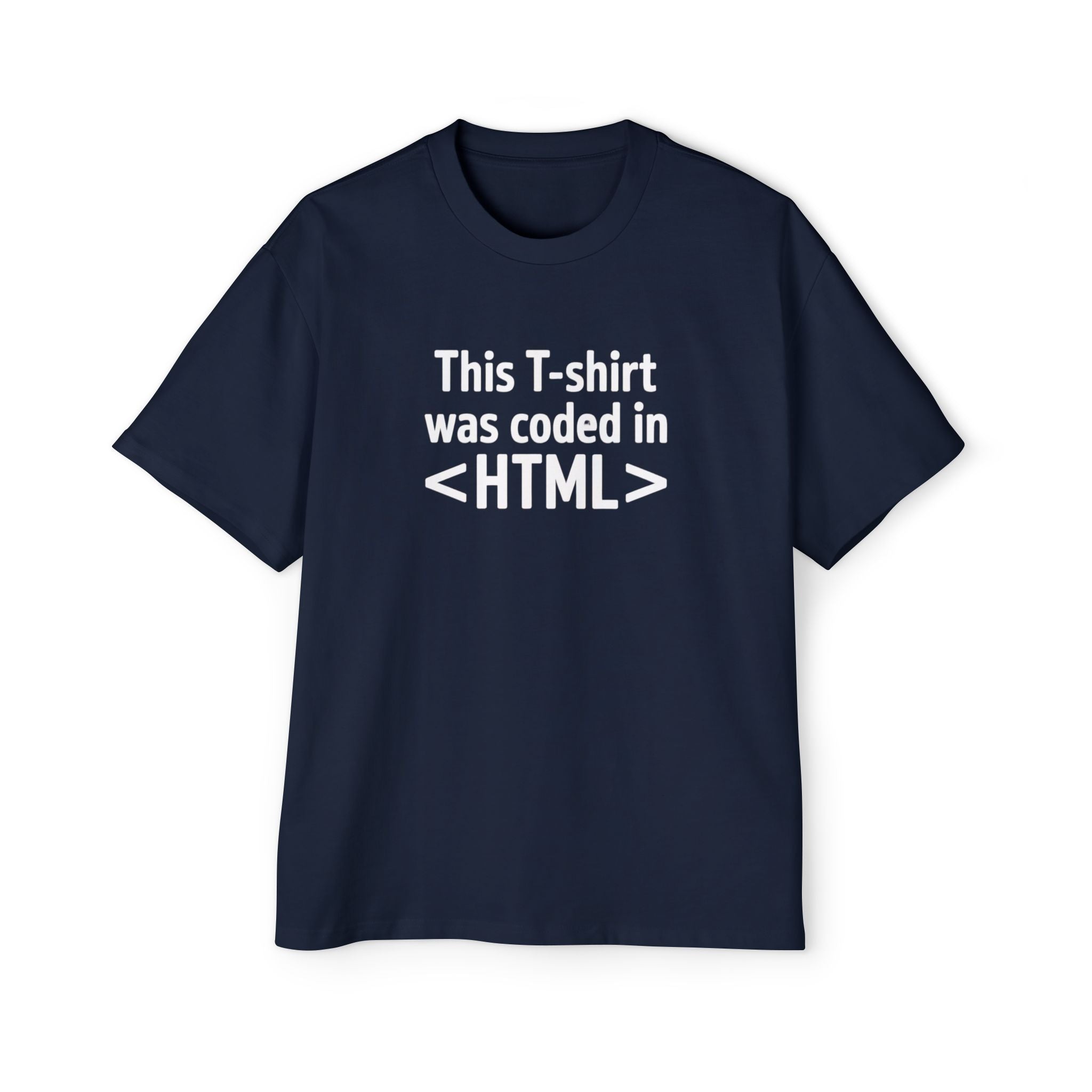 Copy of This t-shirt was coded in HTML White - Heavy Oversized Tee