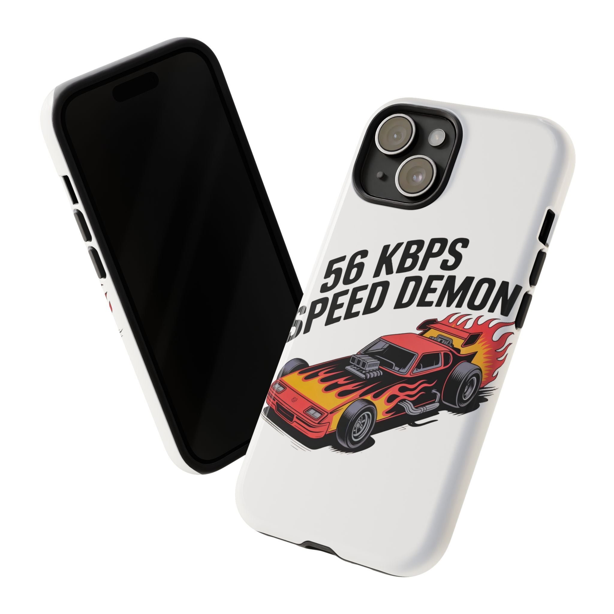 56 Kbps Speed Demon Black- Impact-Resistant Phone Case