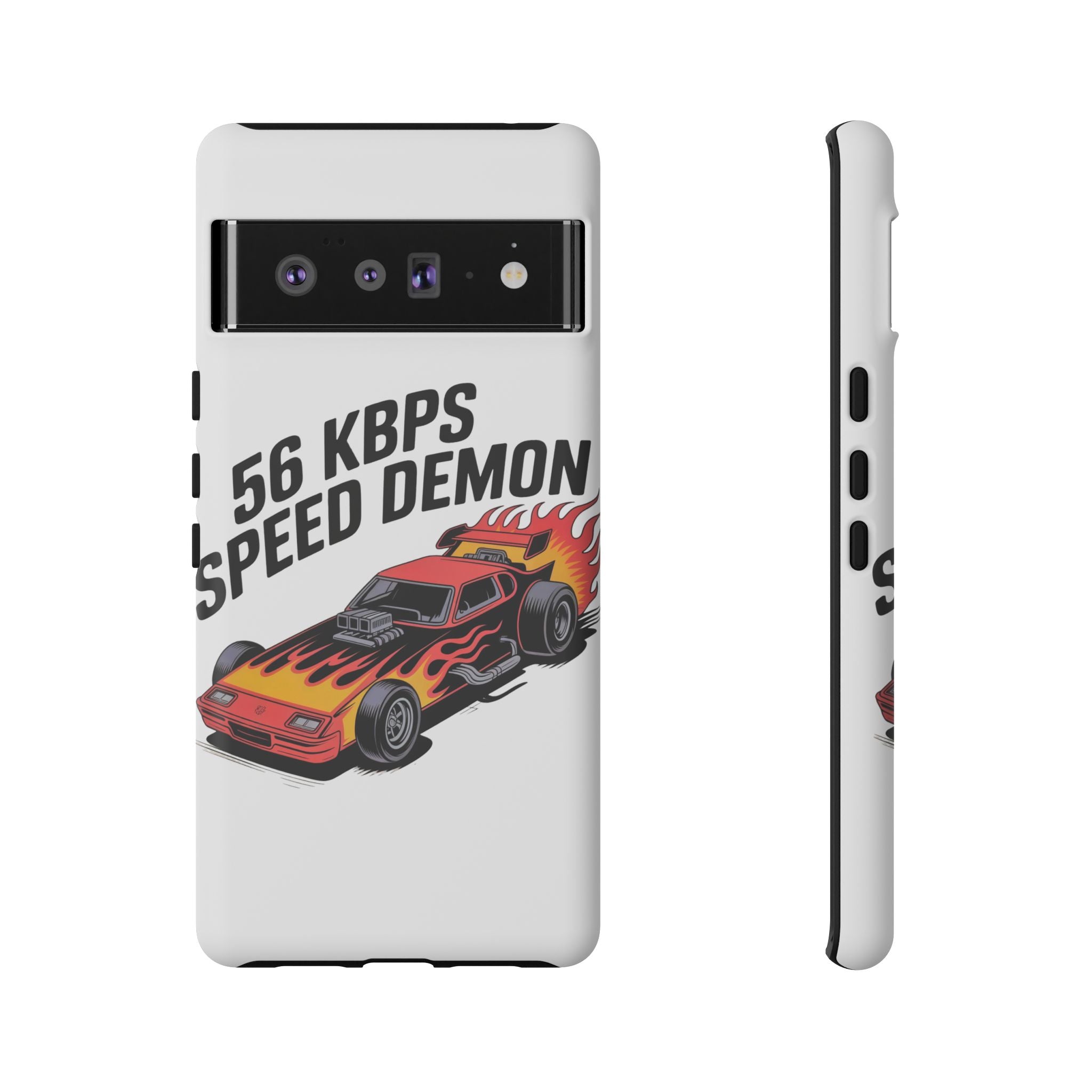 56 Kbps Speed Demon Black- Impact-Resistant Phone Case