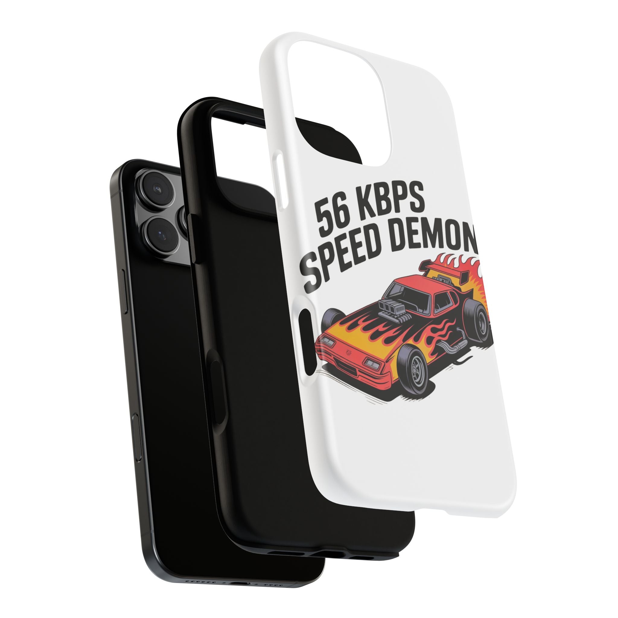 56 Kbps Speed Demon Black- Impact-Resistant Phone Case