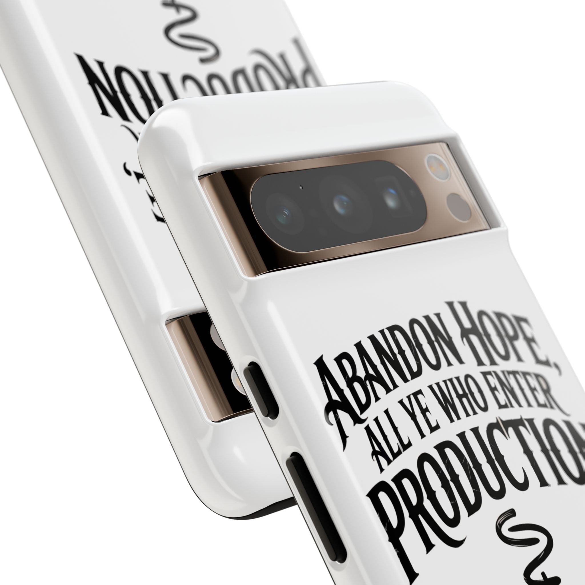 Abandon hope all ye who enter production- Impact-Resistant Phone Case