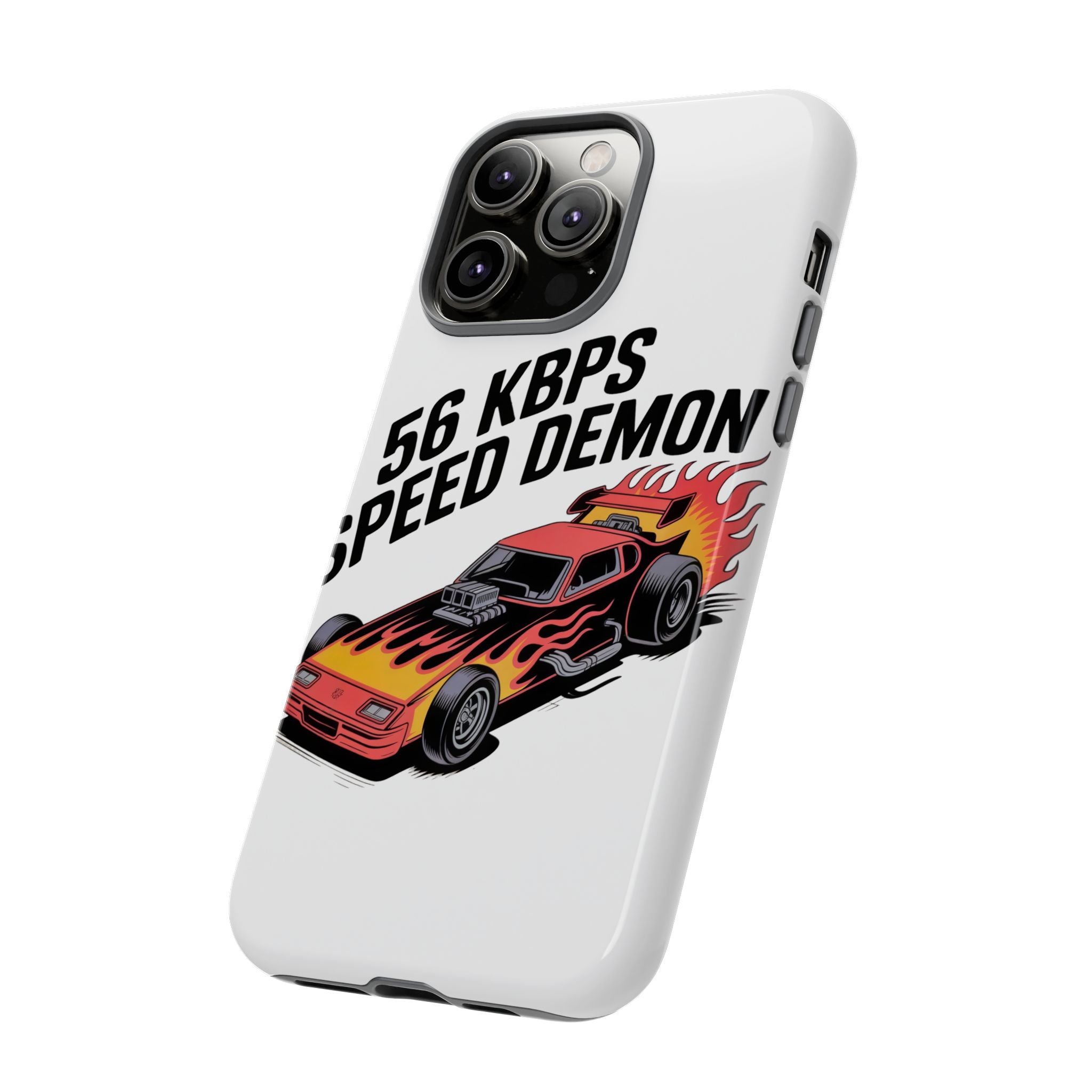 56 Kbps Speed Demon Black- Impact-Resistant Phone Case