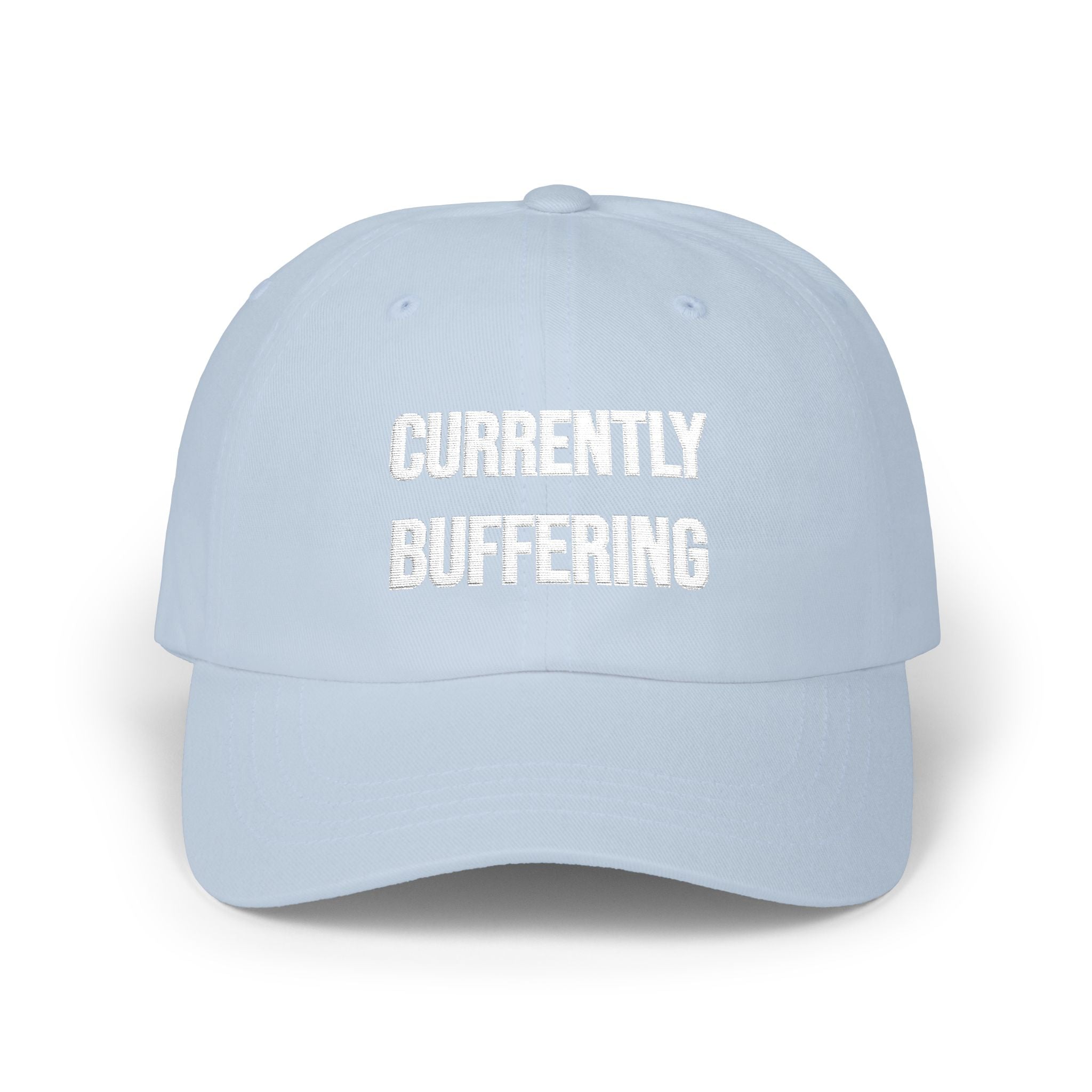 Currently Buffering Dad Cap — Funny Casual Baseball Hat