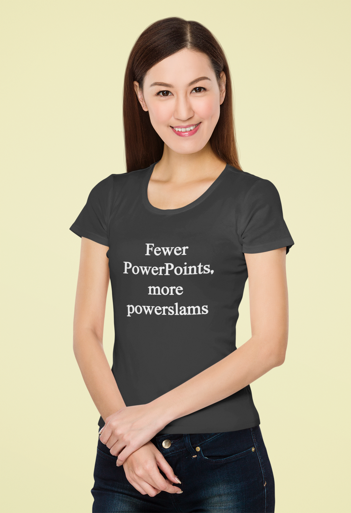 Fewer PowerPoints More Powerslams T-Shirt | Office Humor | Geekpsters