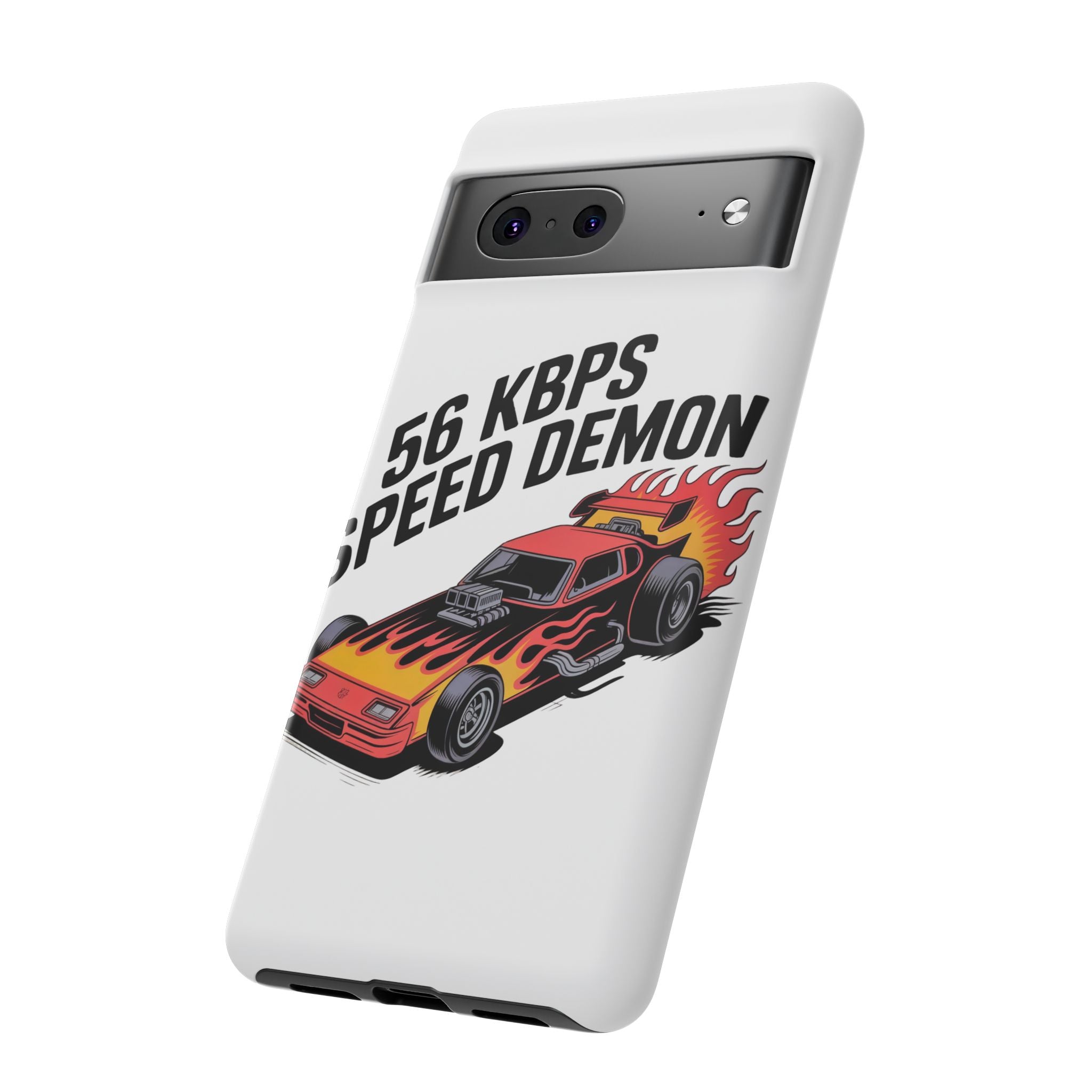 56 Kbps Speed Demon Black- Impact-Resistant Phone Case