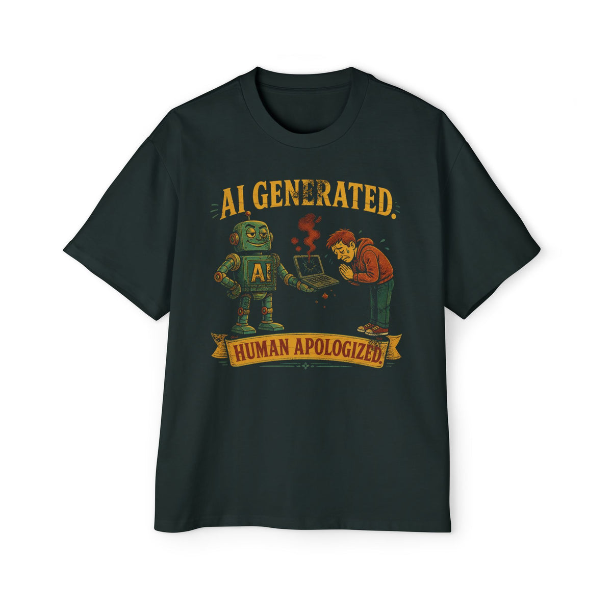AI Generated, Human Apologized Oversized Tee